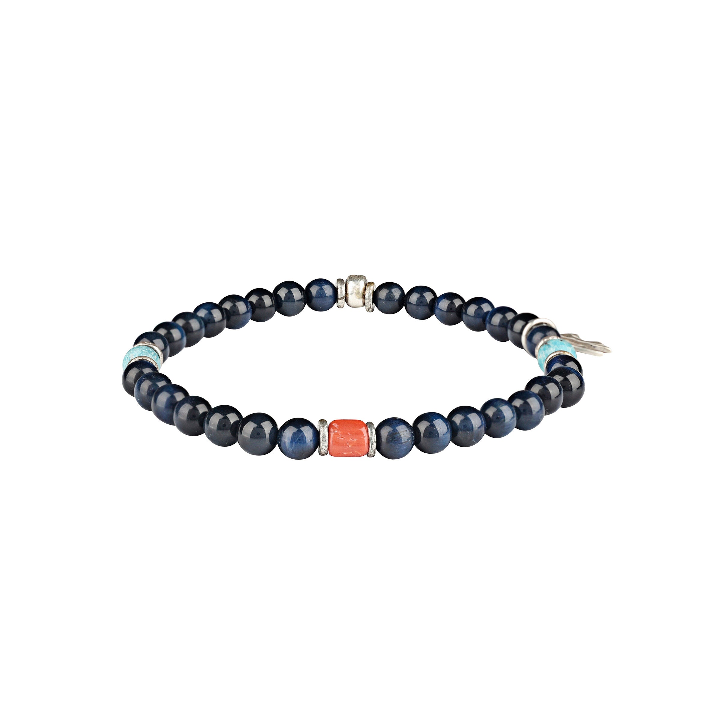 Lustrous Blue Tiger Eye Stretch Bracelet