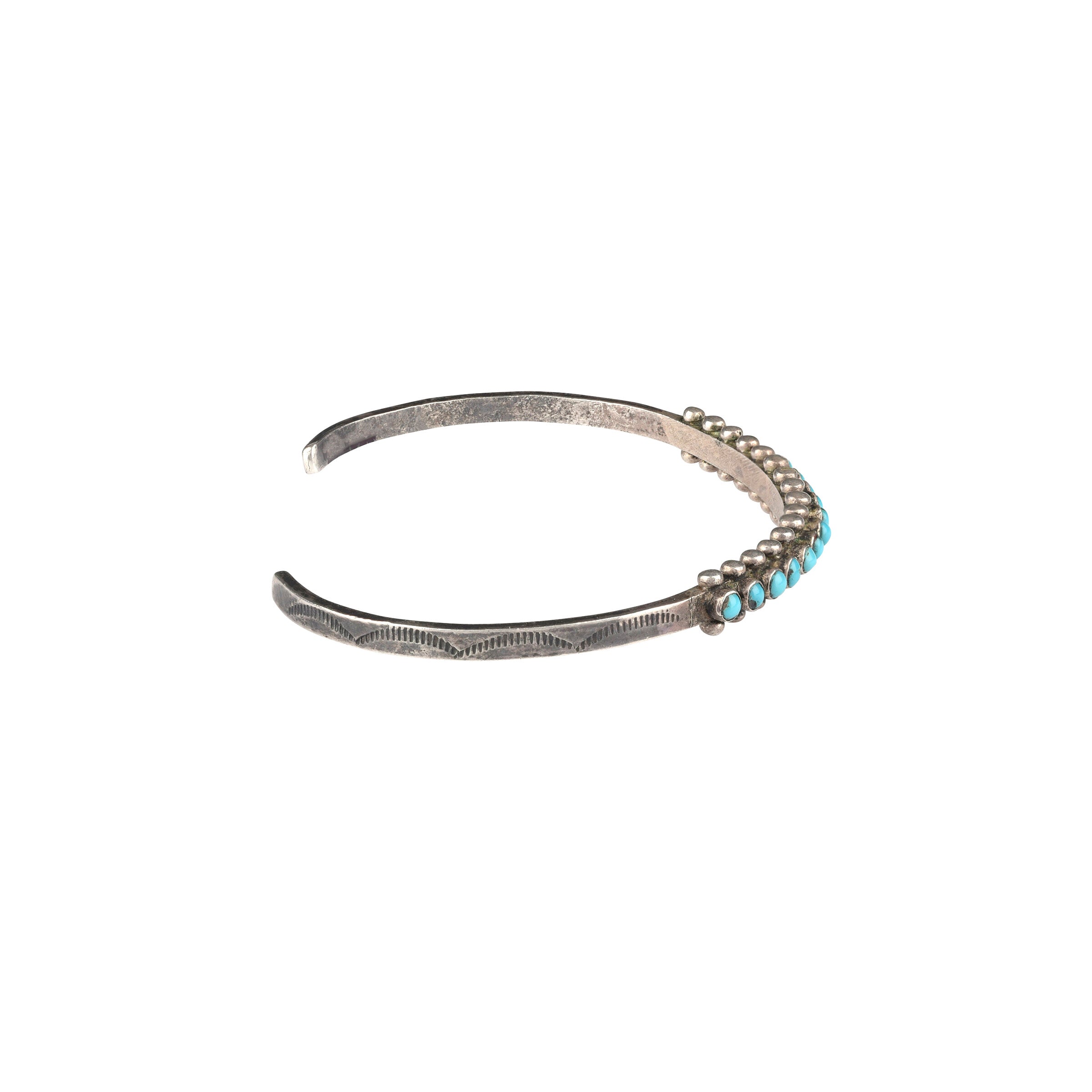 Vintage Zuni Blue Dot Cuff, c. 1940's