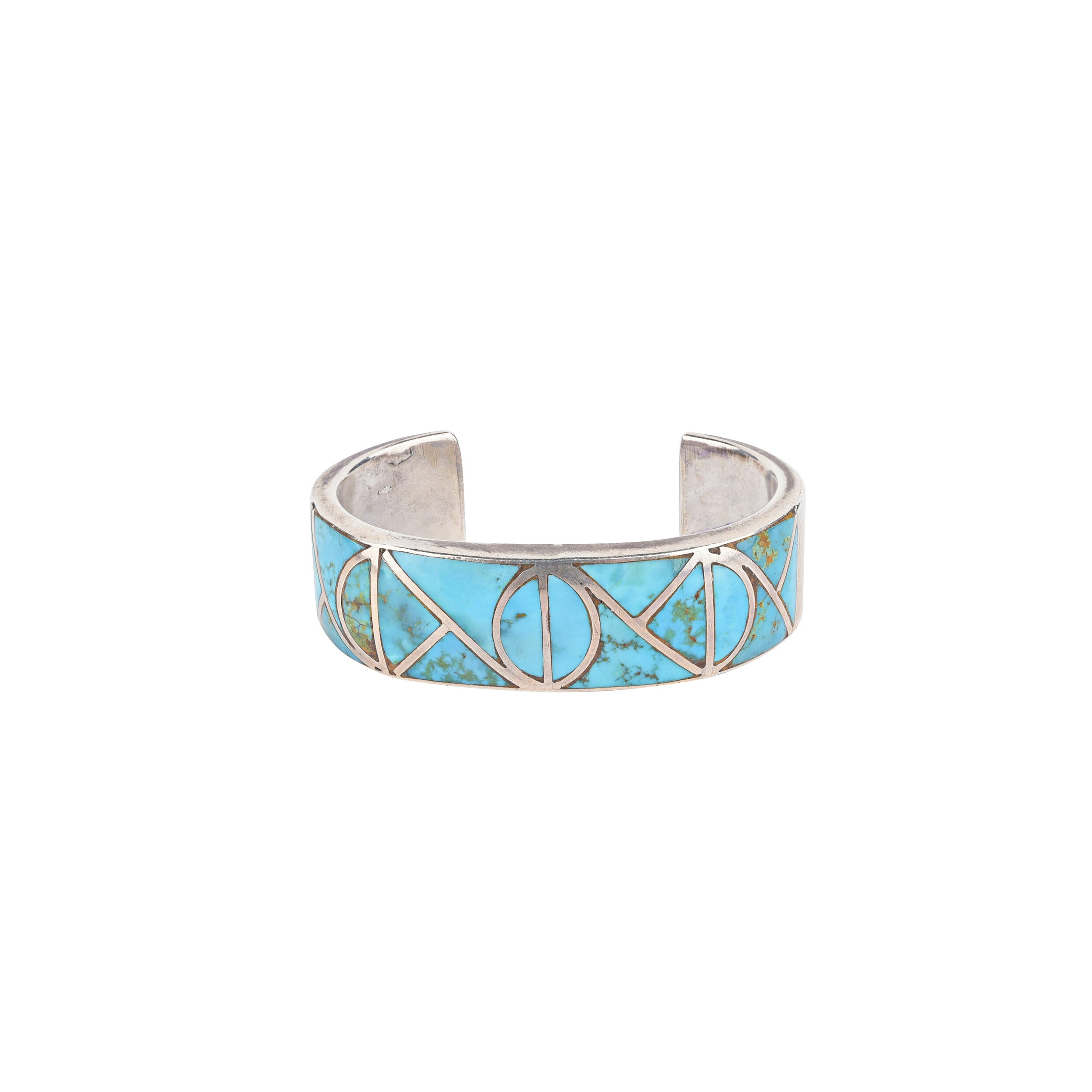 Vintage Zuni Turquoise Inlay Cuff, c. 1950's