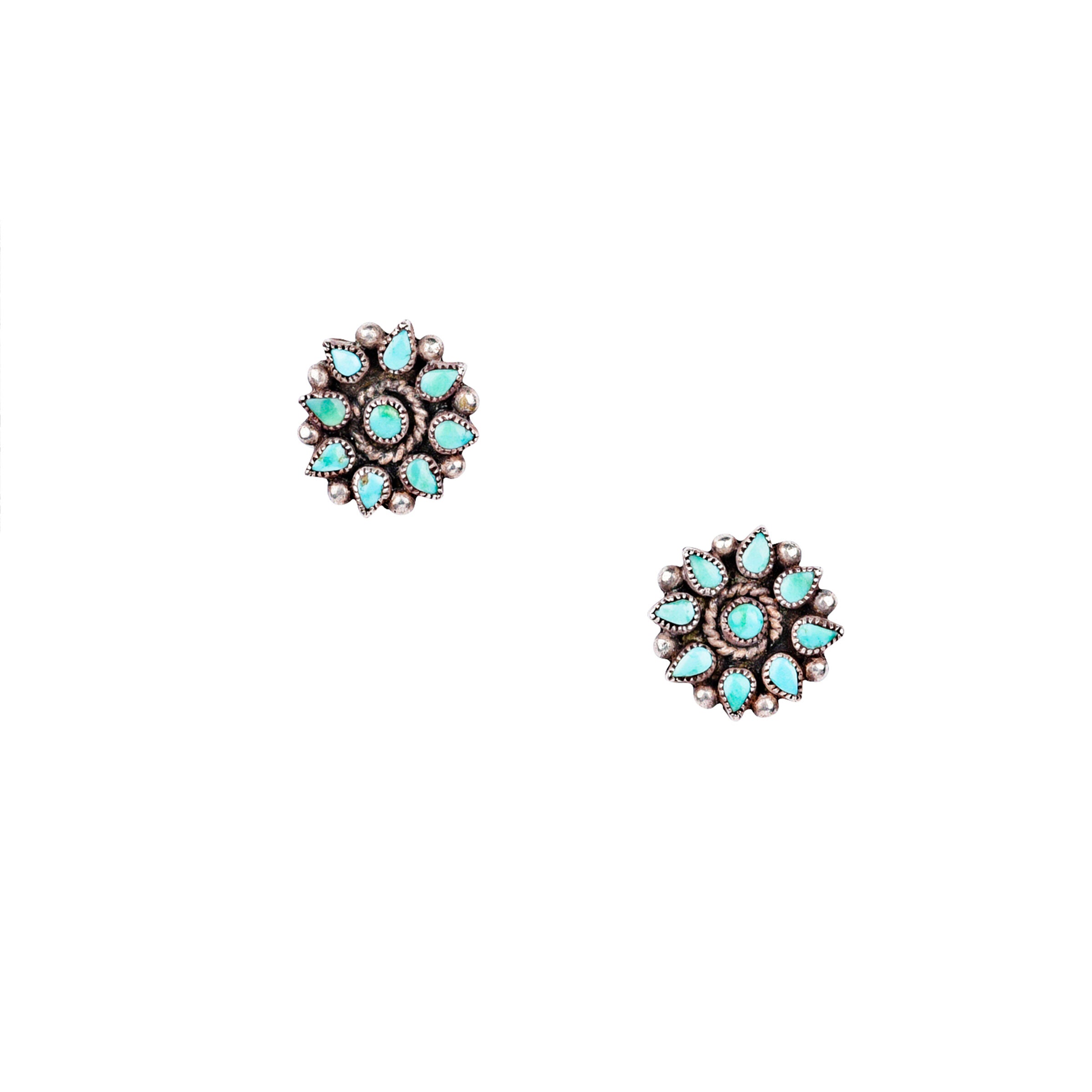 Vintage Zuni Post Earrings, c. 1950's