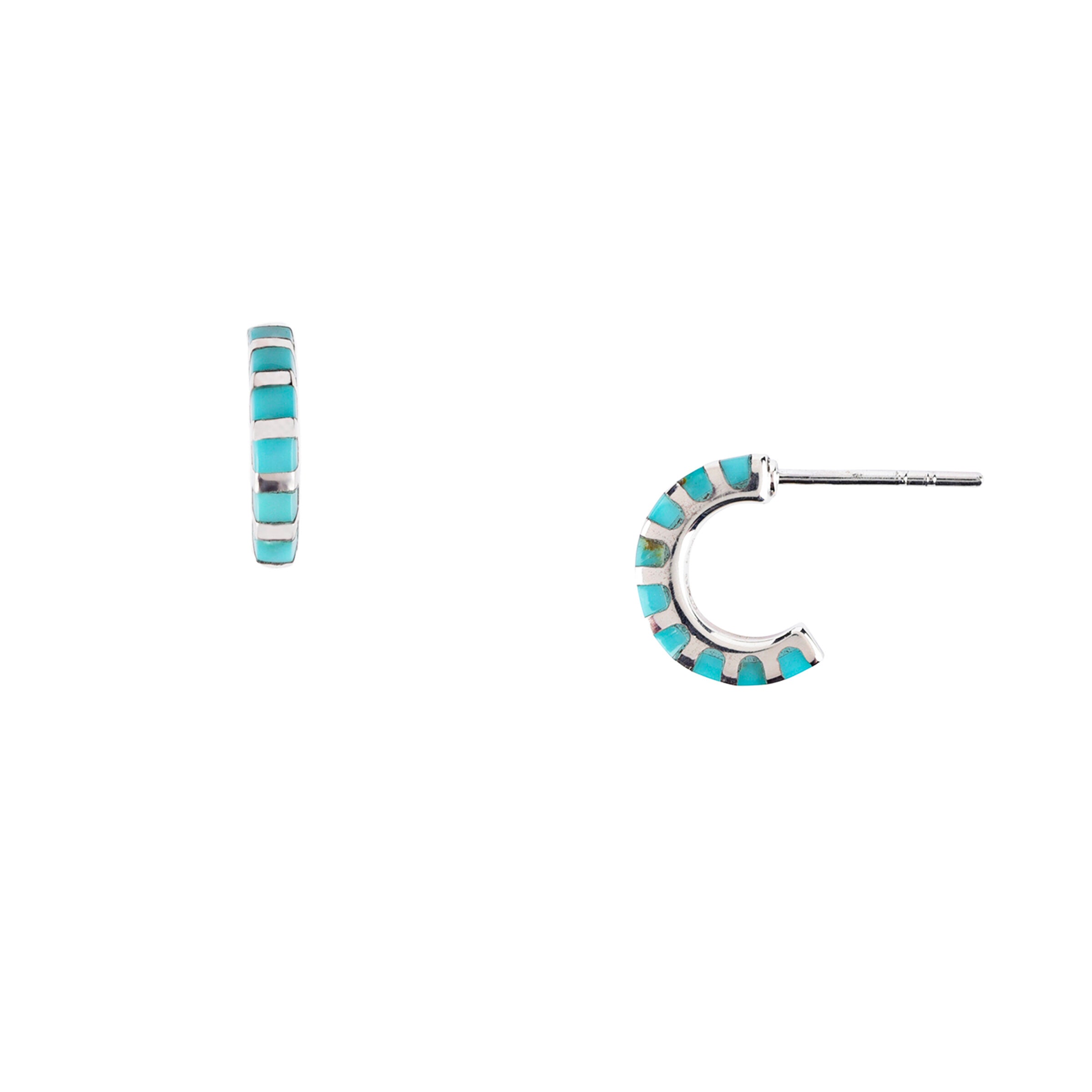 Mini Turquoise Hoop Earring