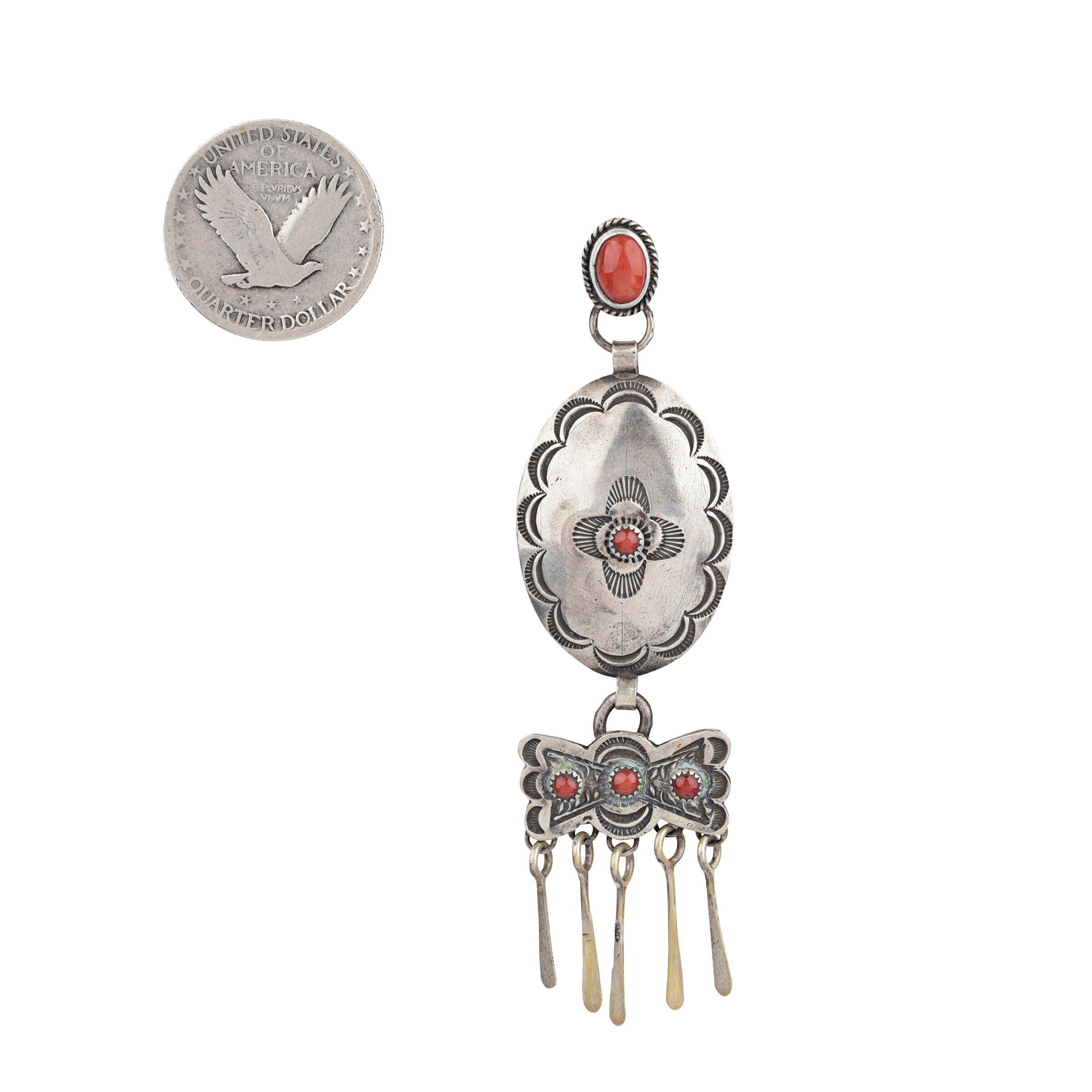Vintage Repurposed Coral Sunrise Earrings