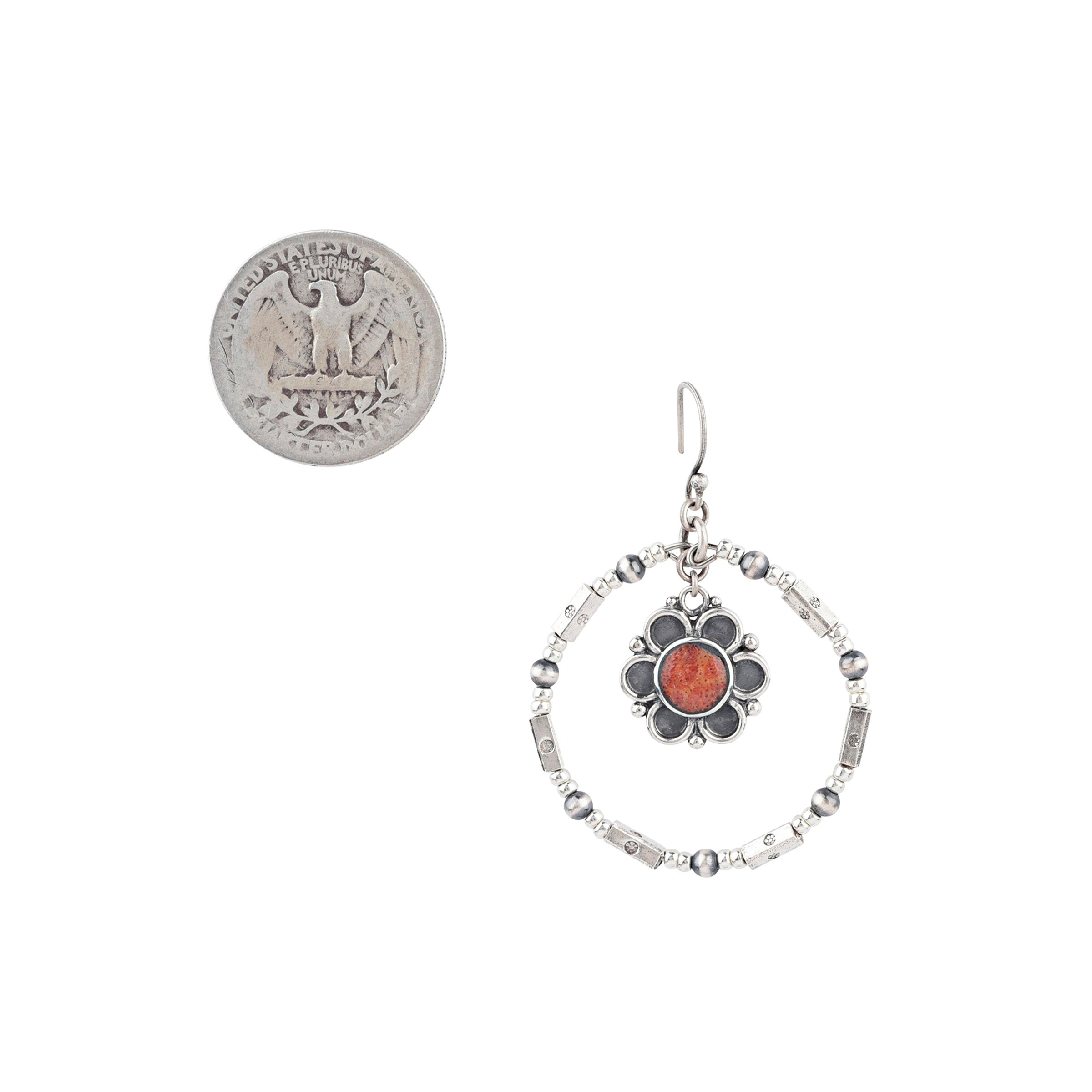 Lomasi Coral Hoop Earrings