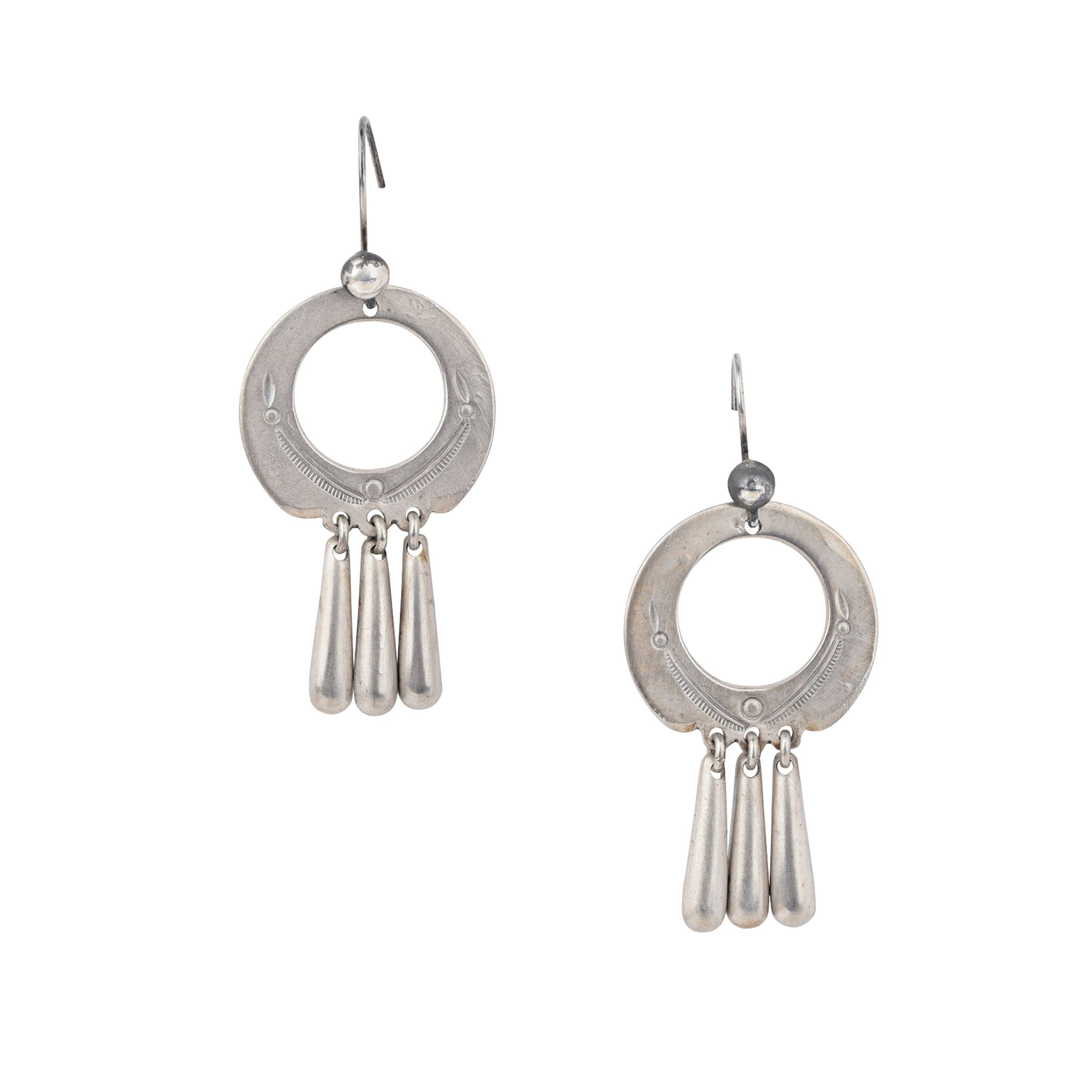 Jock Favour Silver Hoop Earrings