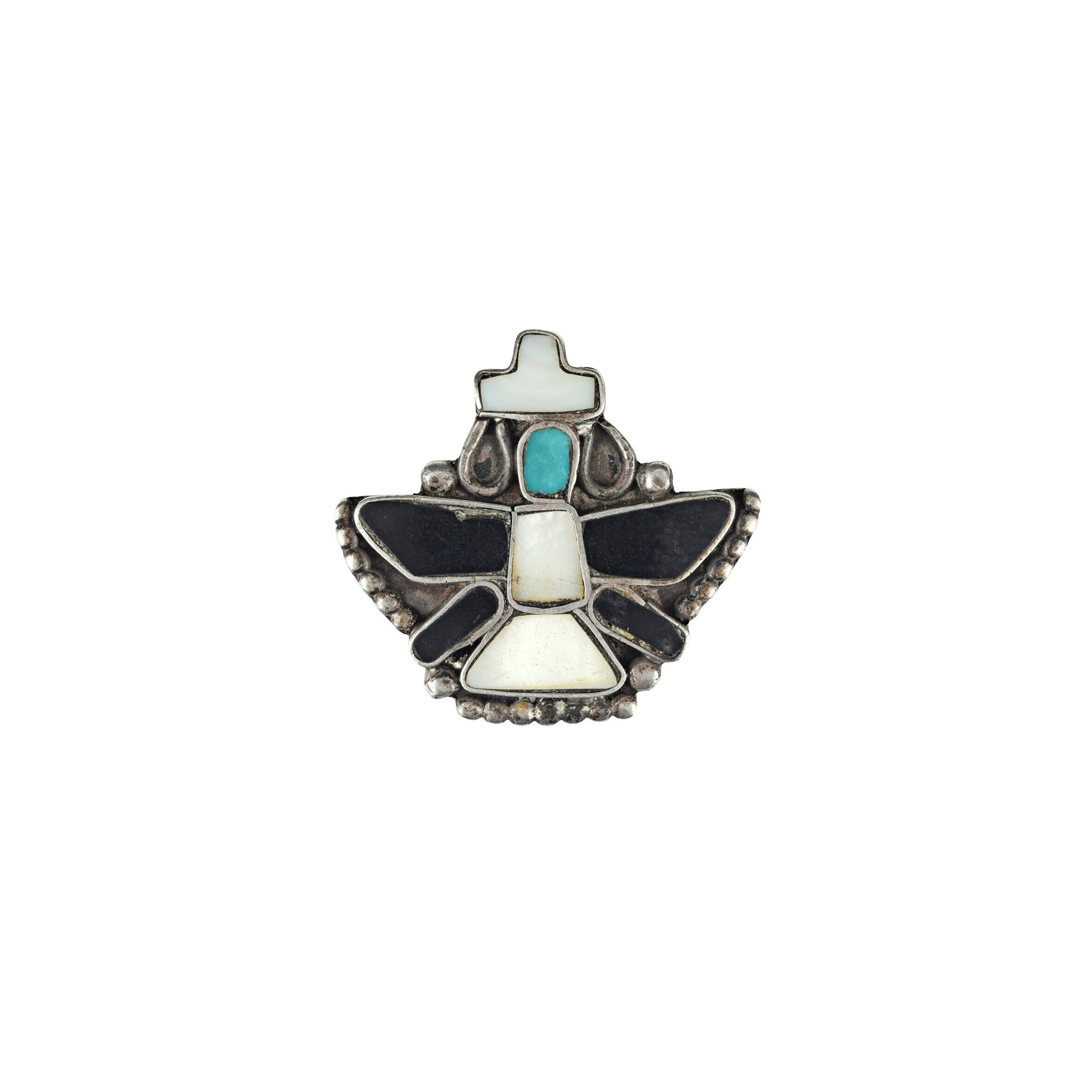 Vintage Zuni Inlay Pin, c. 1940's