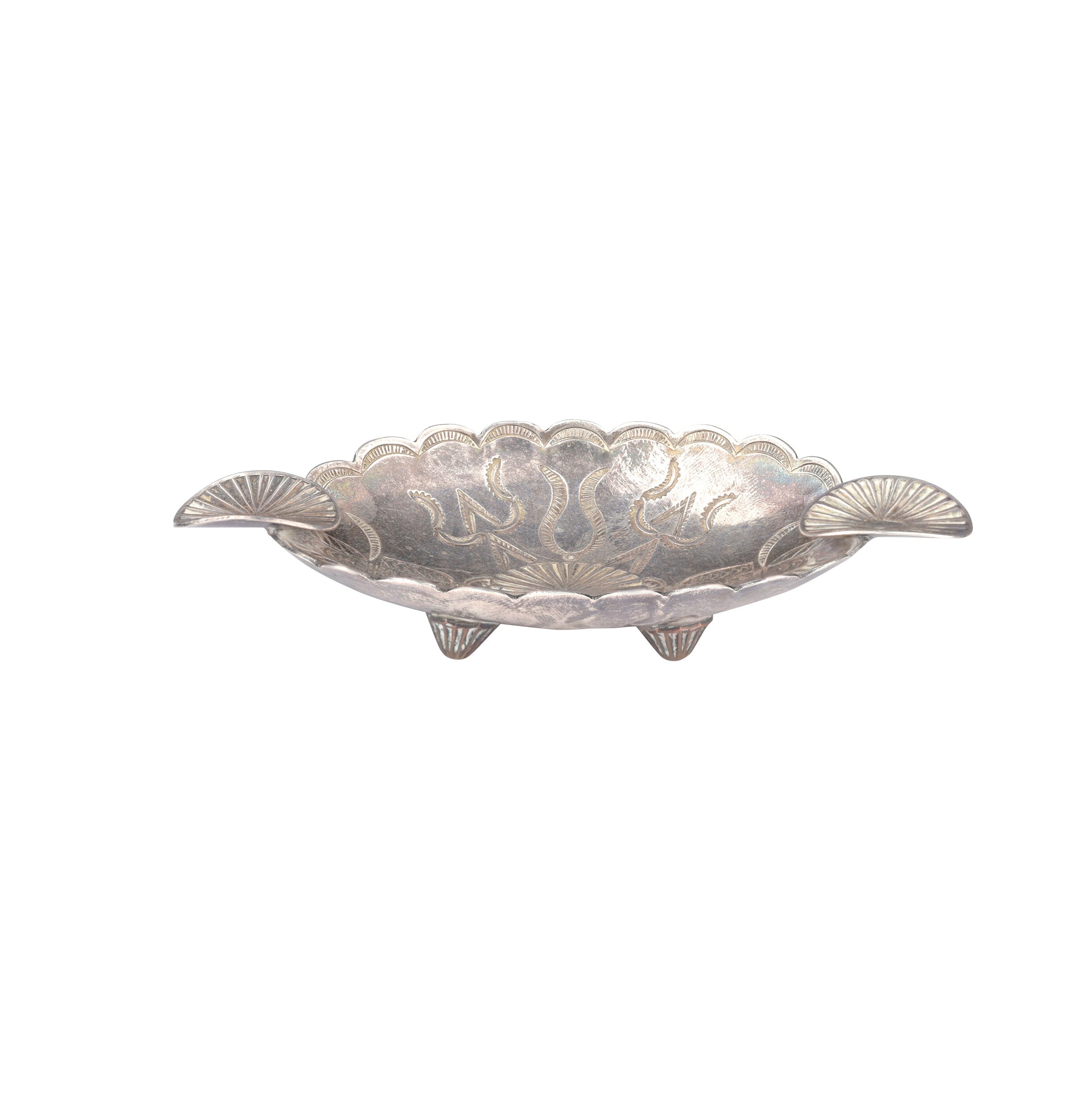 Vintage Navajo Sterling Silver Ashtray, c. 1930's