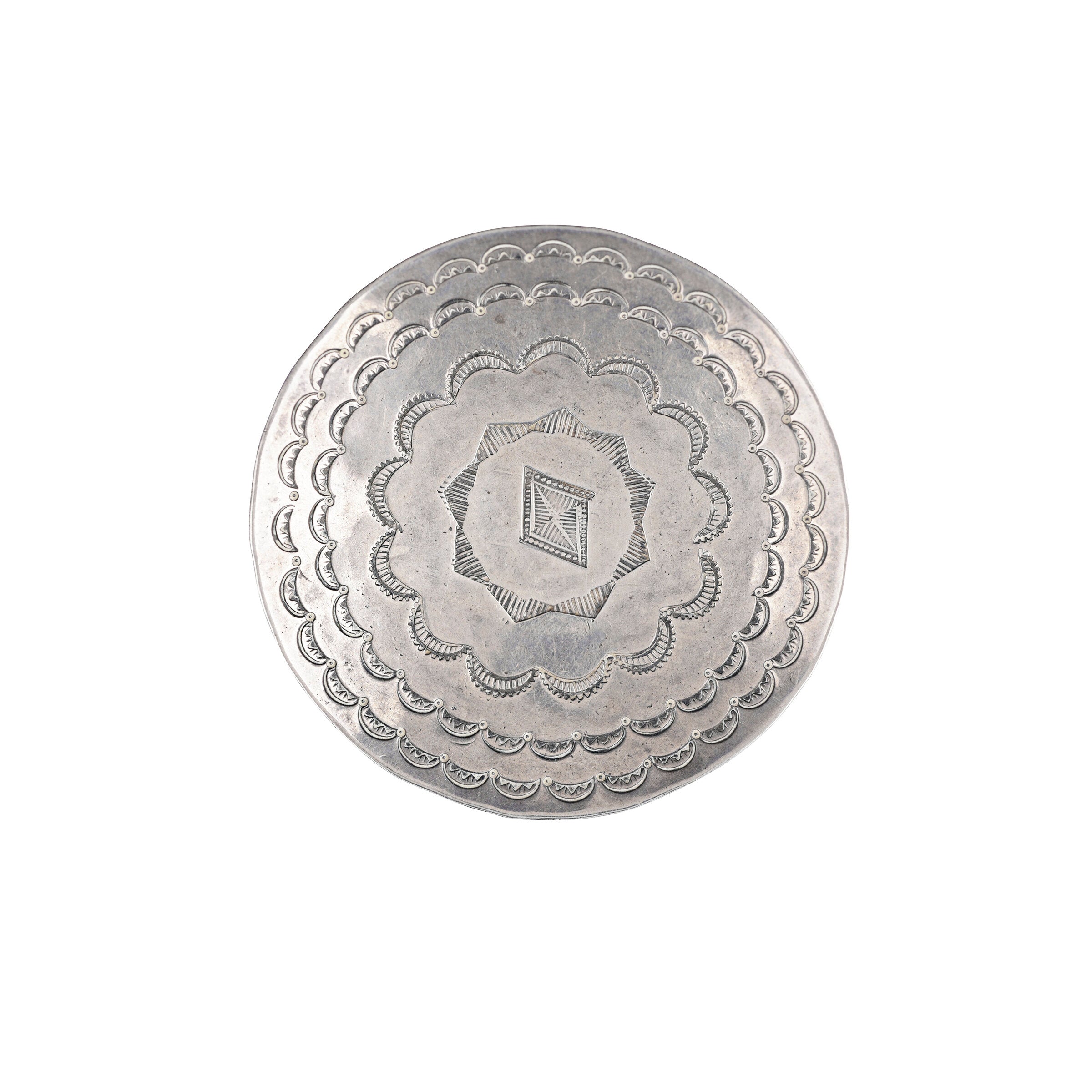 Vintage Navajo Stamped Petite Dish, c. 1940's