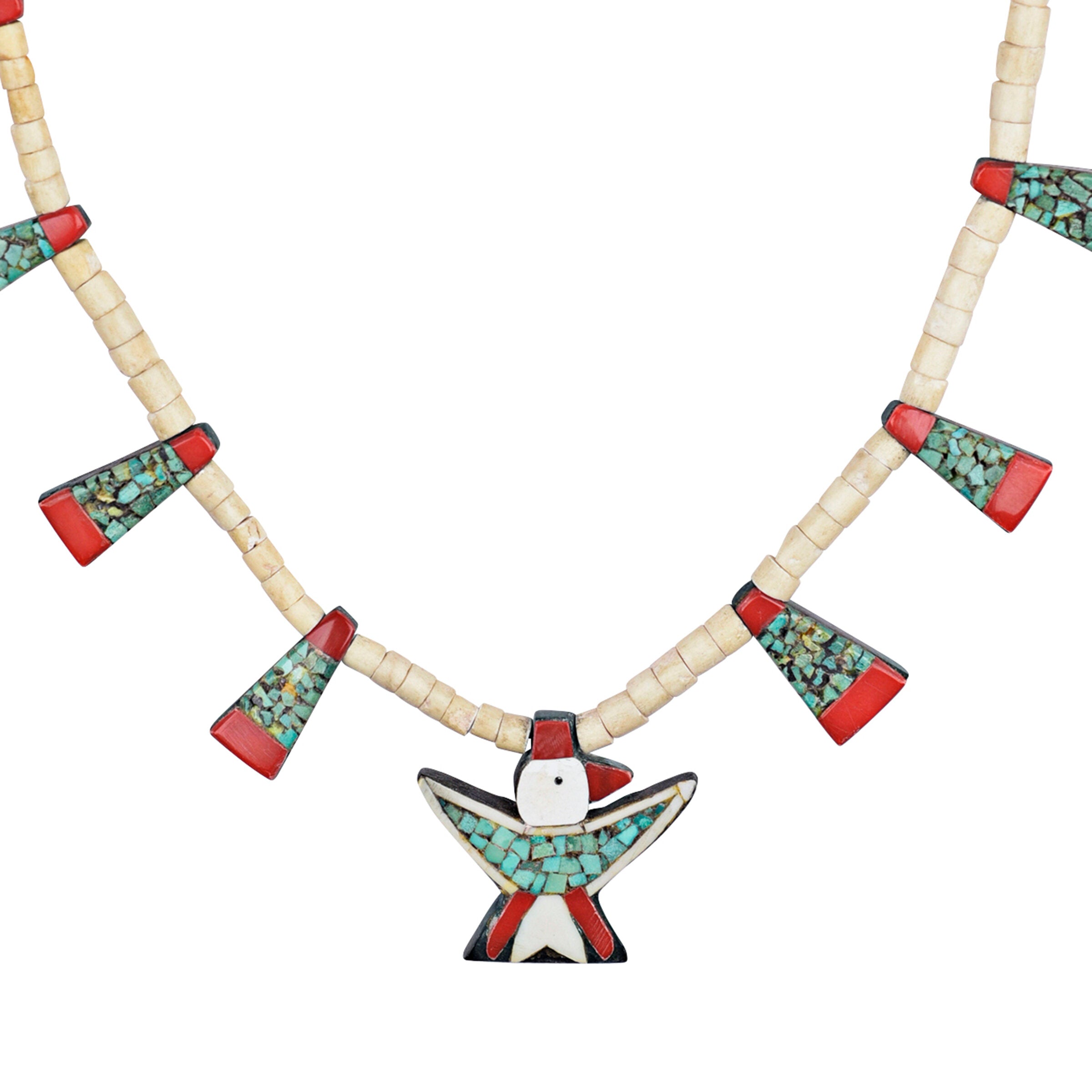 Santo Domingo Depression Era Bird Necklace, c. 1930's