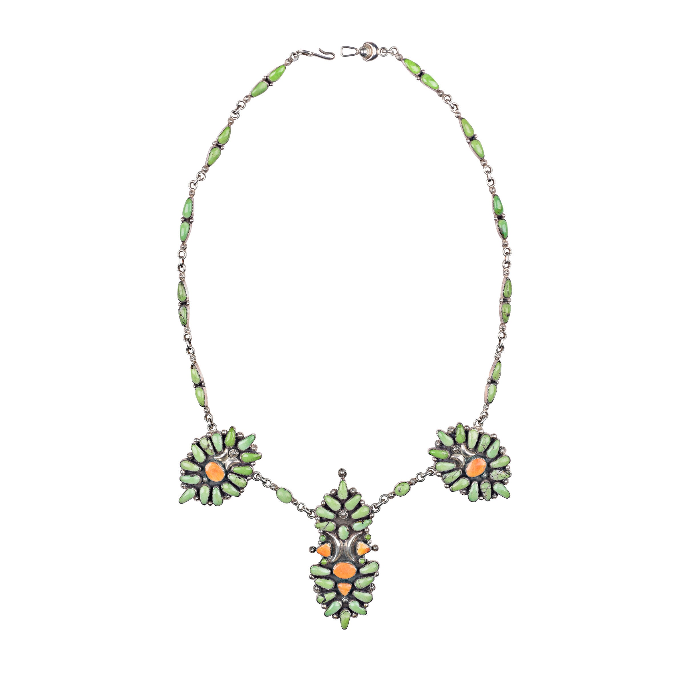 Jenni Vicente Damali Turquoise and Spondylus Shell Necklace and Earring Set