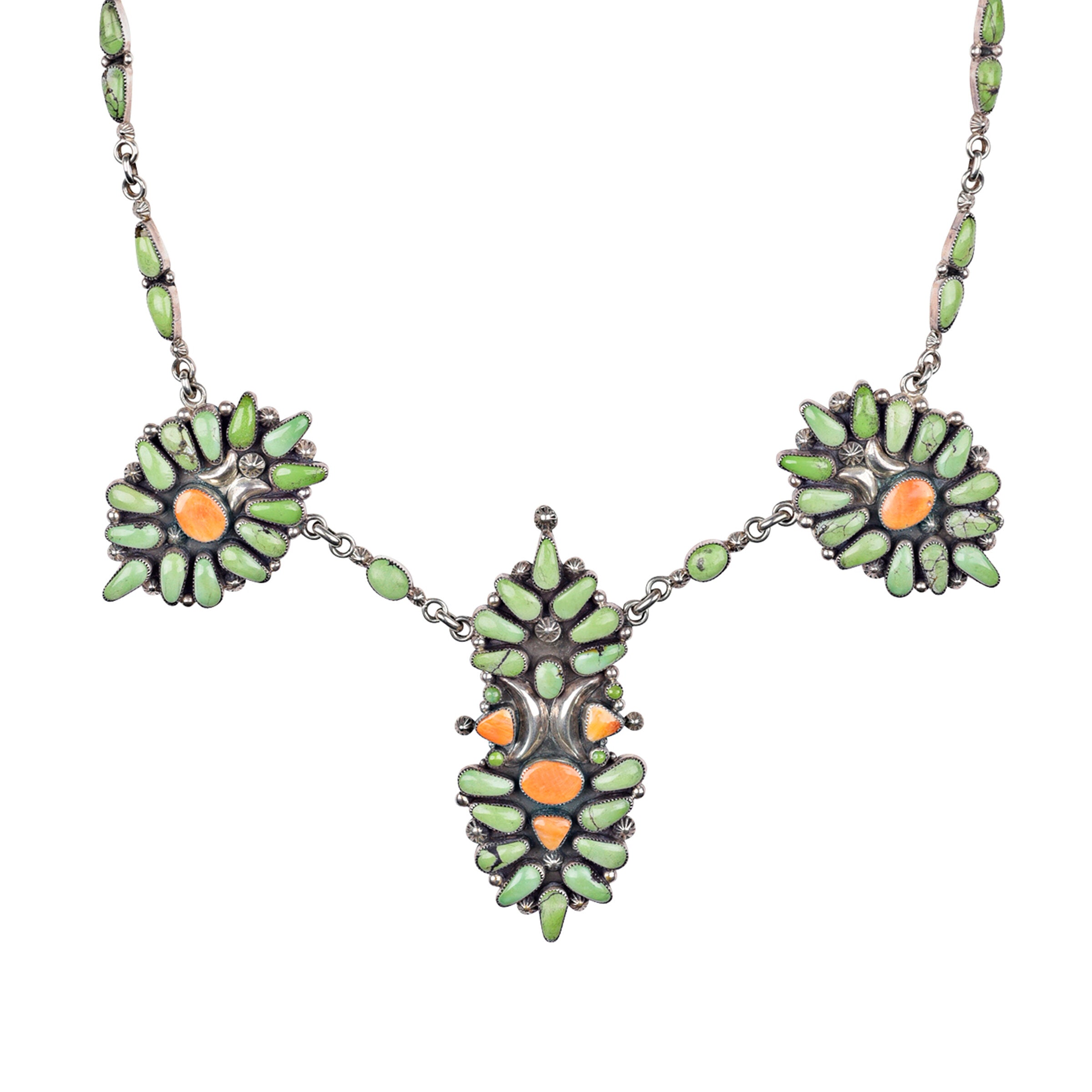 Jenni Vicente Damali Turquoise and Spondylus Shell Necklace and Earring Set