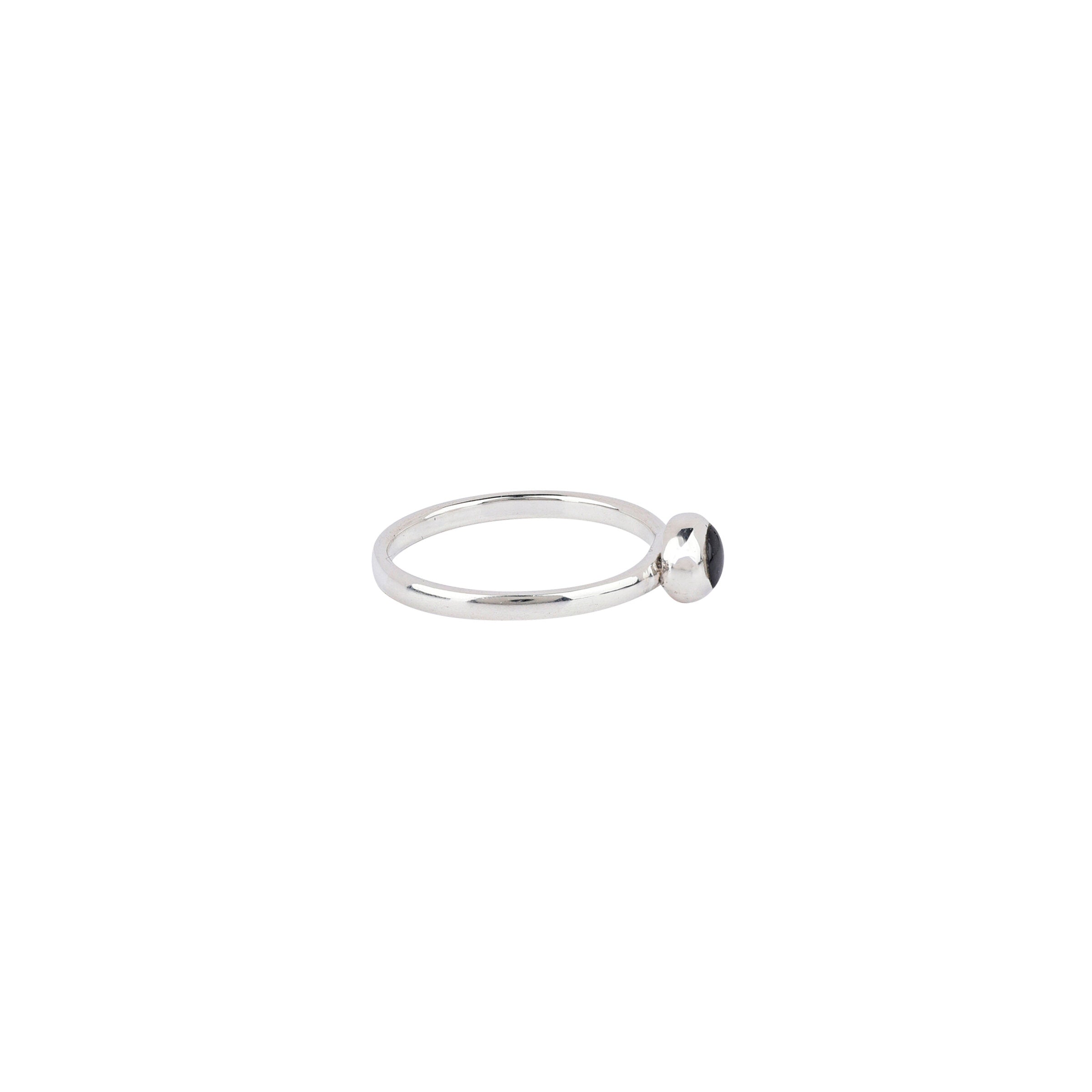 Onyx Dot Ring - multiple sizes