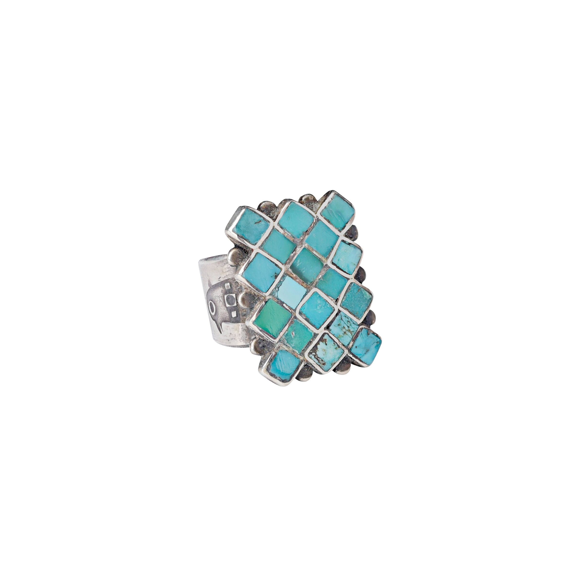 Jock Favour Turquoise Pathways Ring - Size 9 1/2