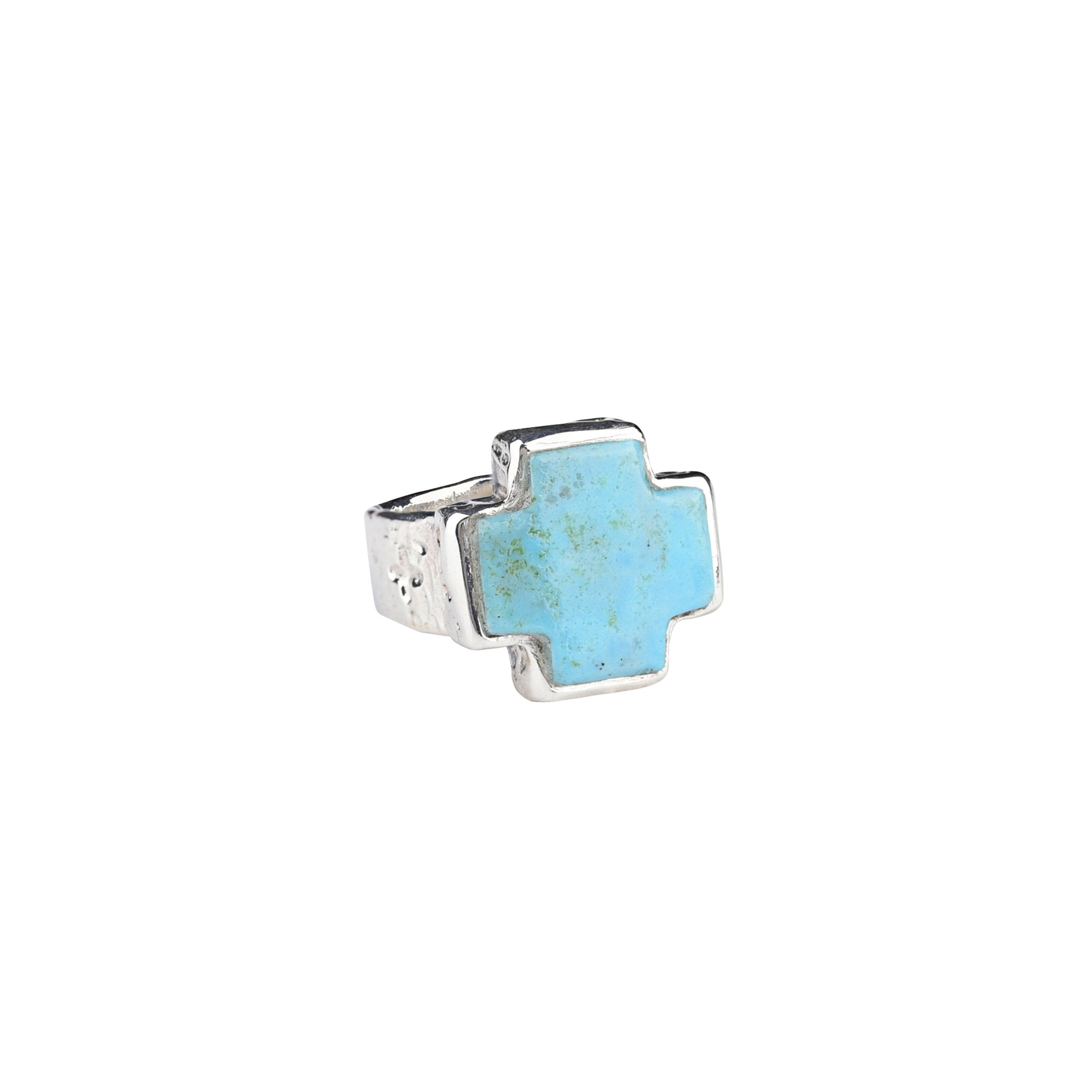 Turquoise Cross Ring