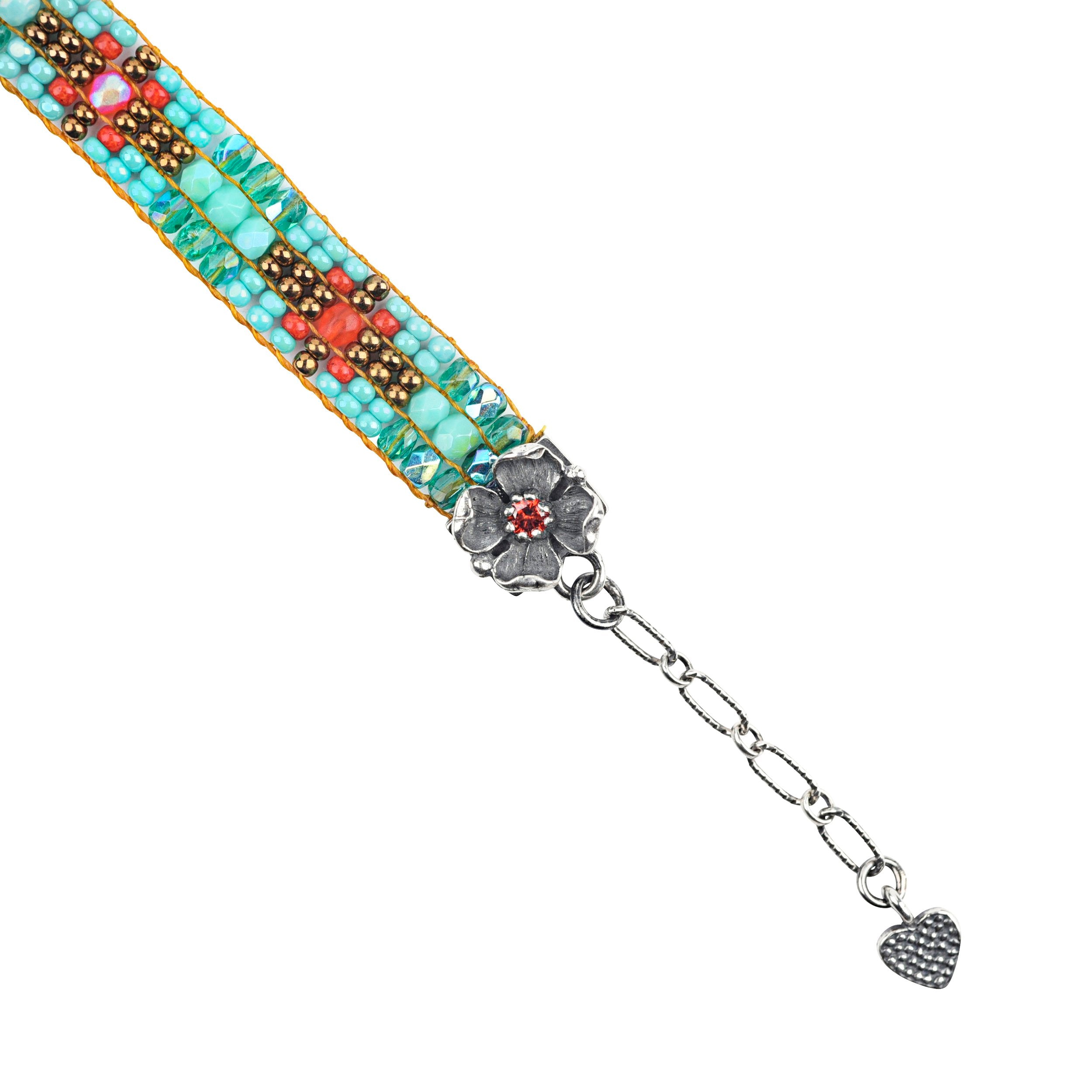 Chili Rose Aqua Bracelet