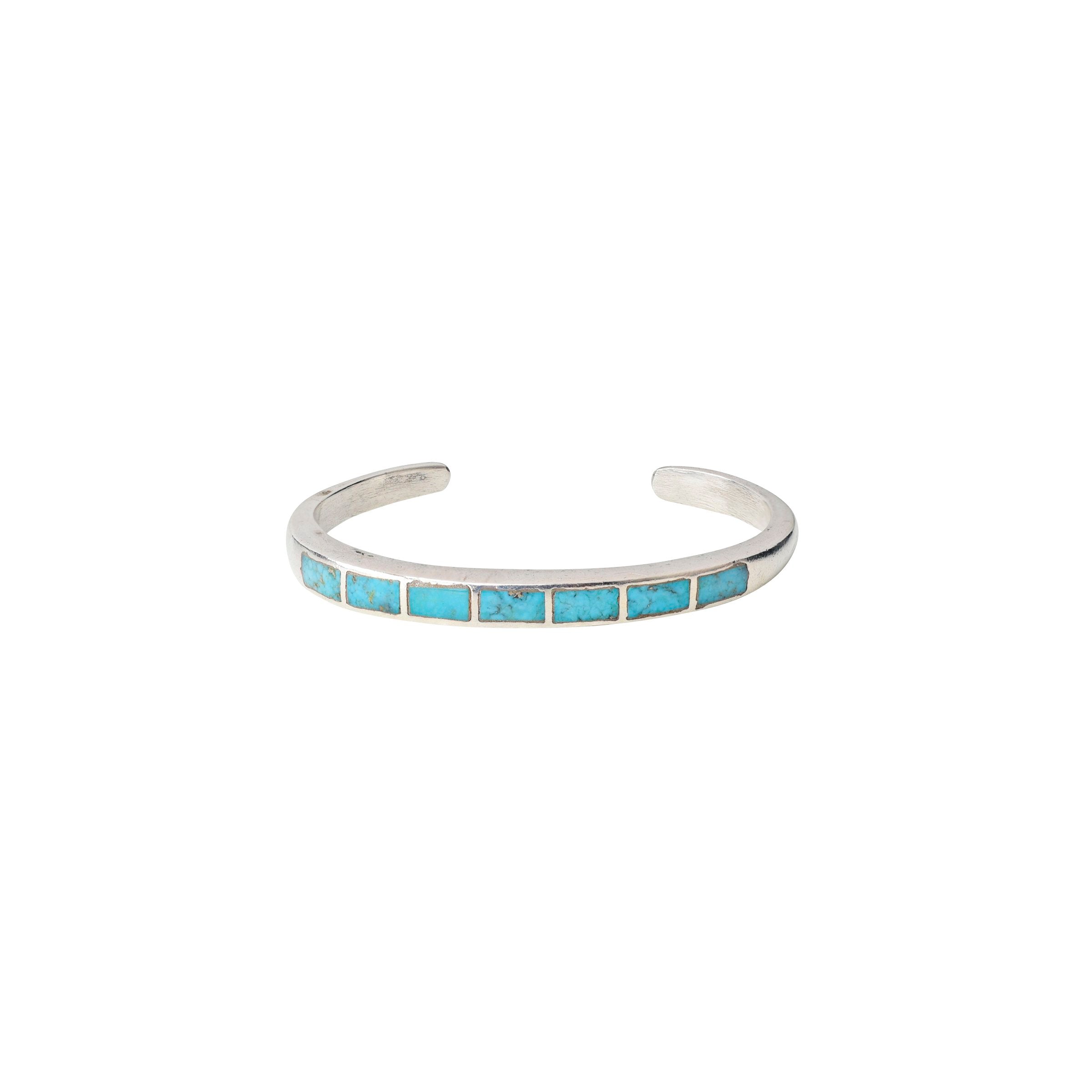 Vintage Navajo Turquoise Row Cuff