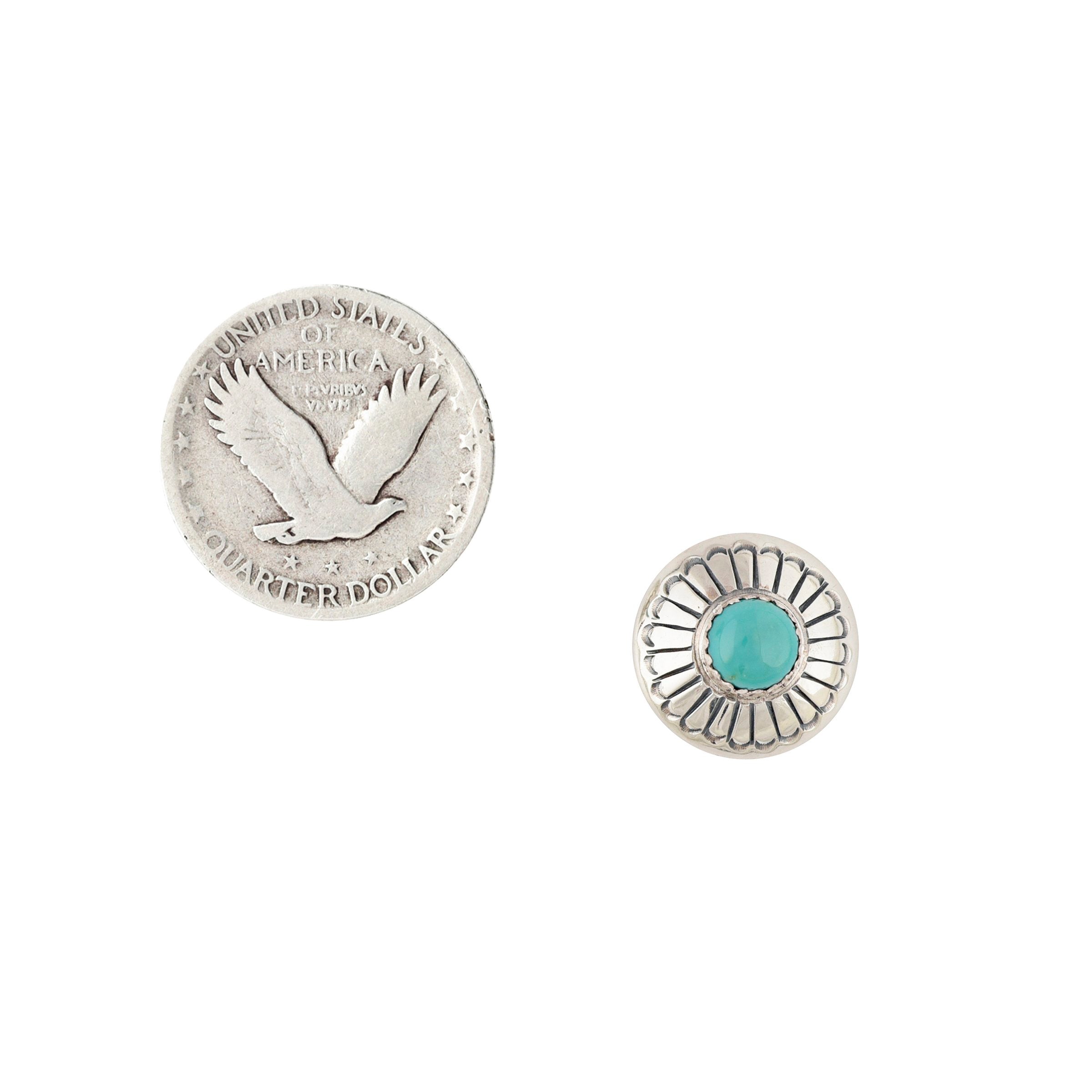 Marie Yazzie Turquoise Post Earrings