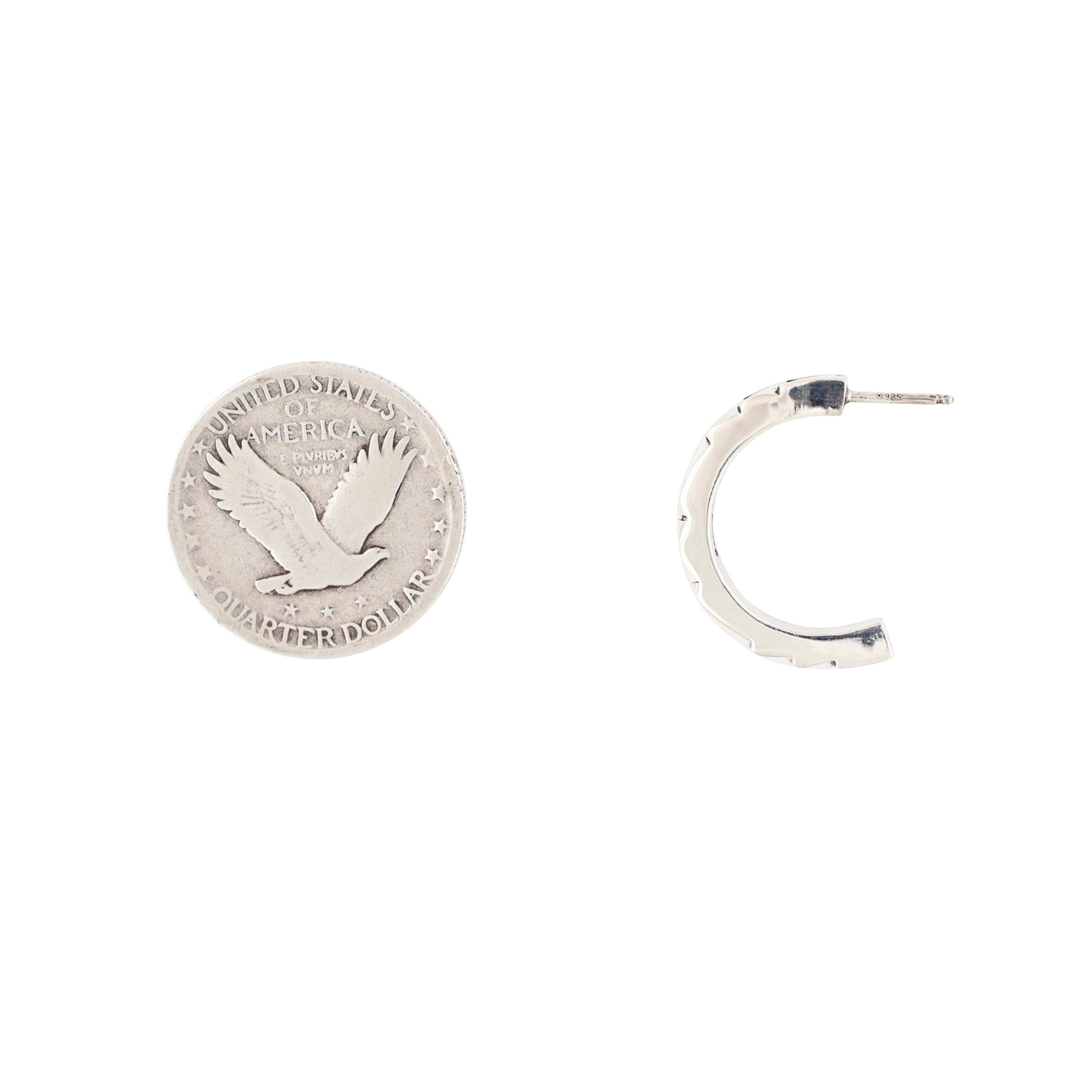 Jennifer Curtis Stamped Hoop Earrings