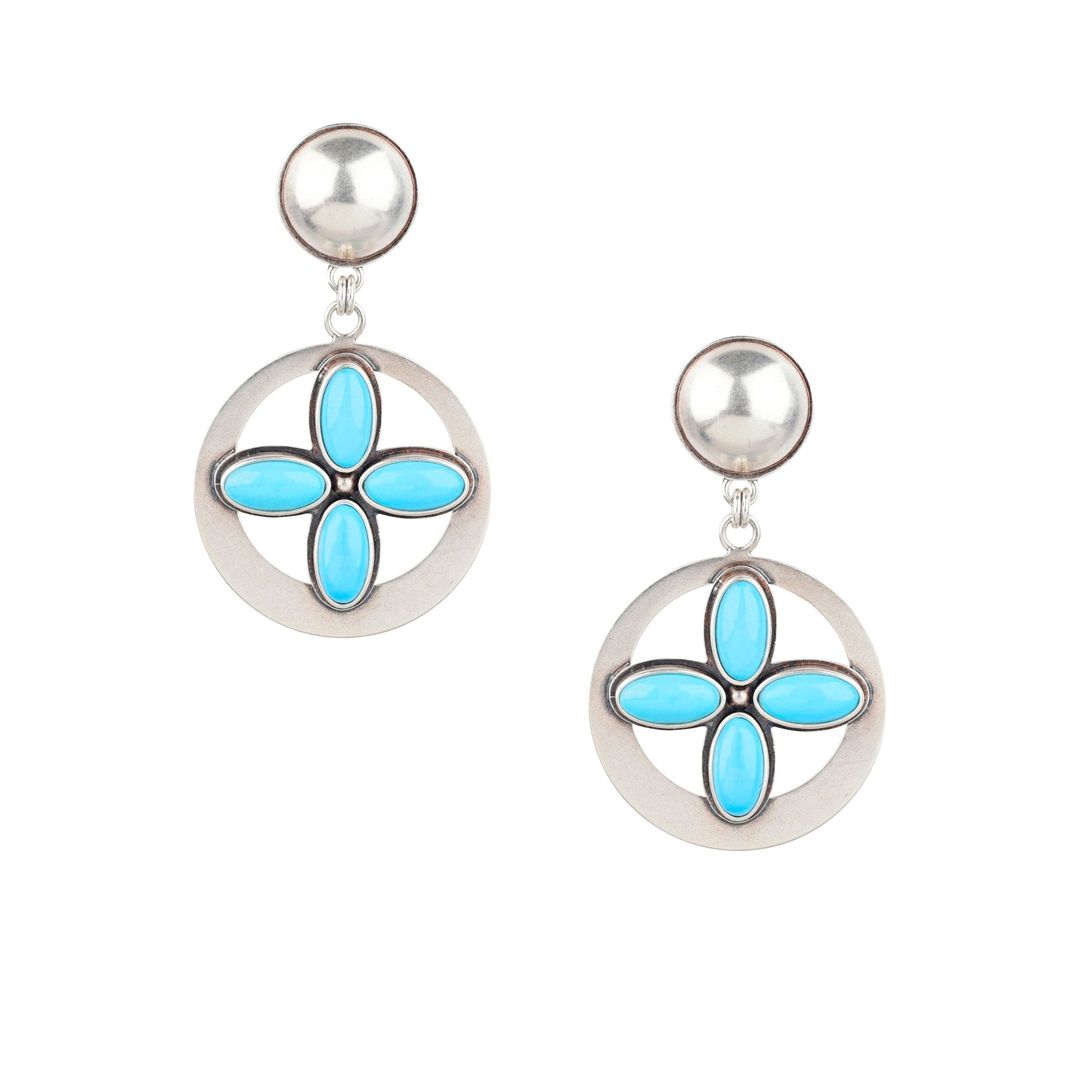 Dennis Hogan Flower Petal Earrings - Turquoise