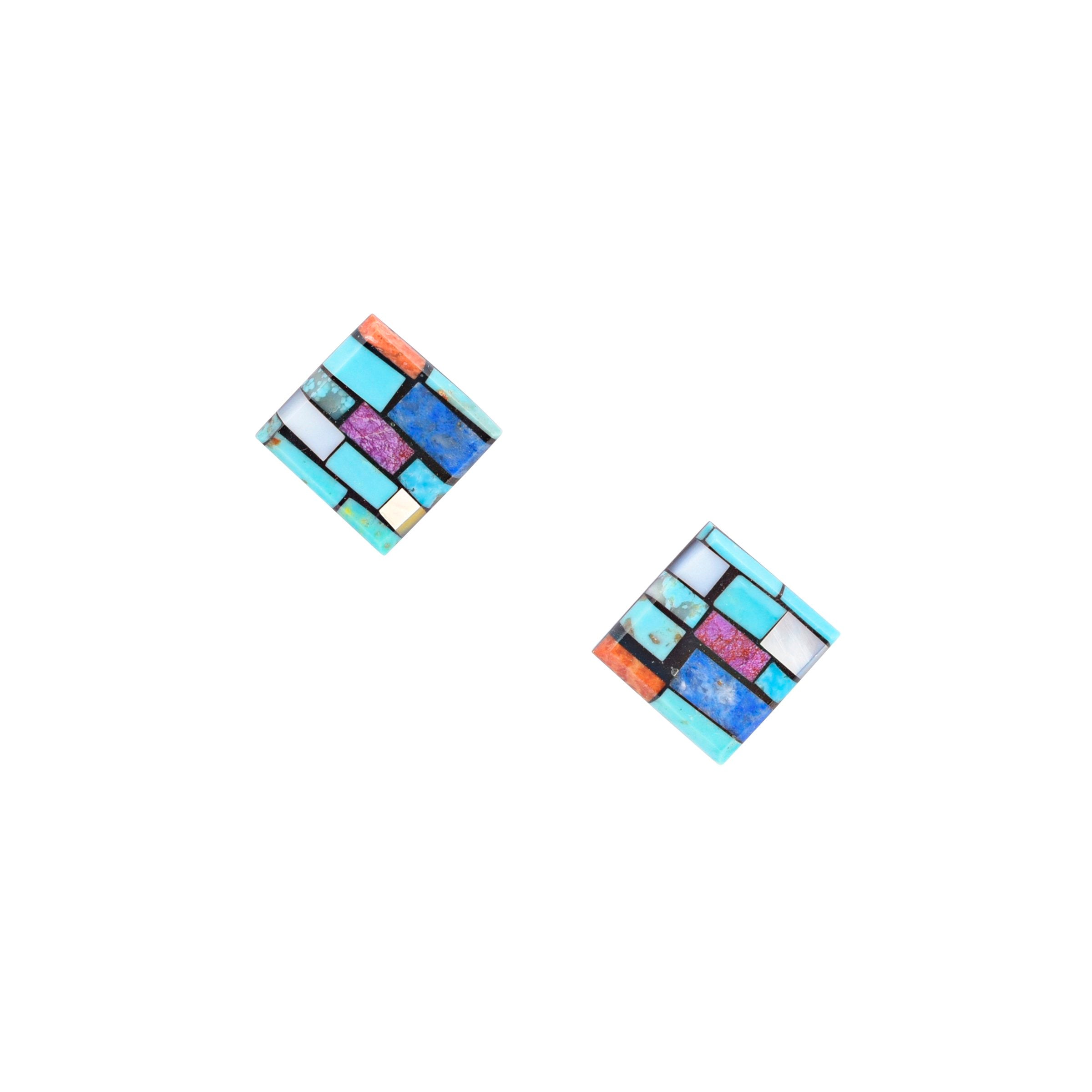 Charlene Reano Mosaic Square Earrings