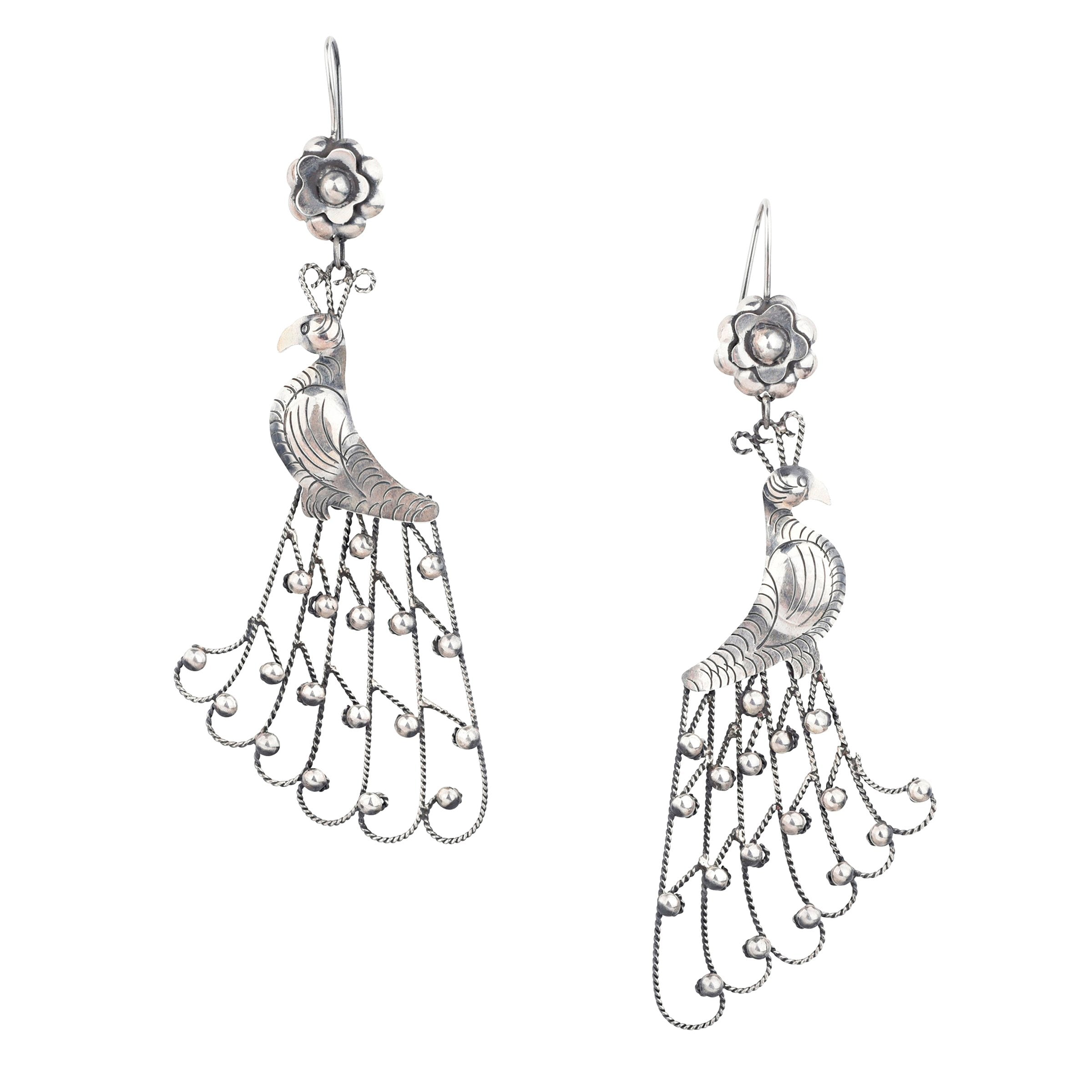 Taxco Peacock Earrings