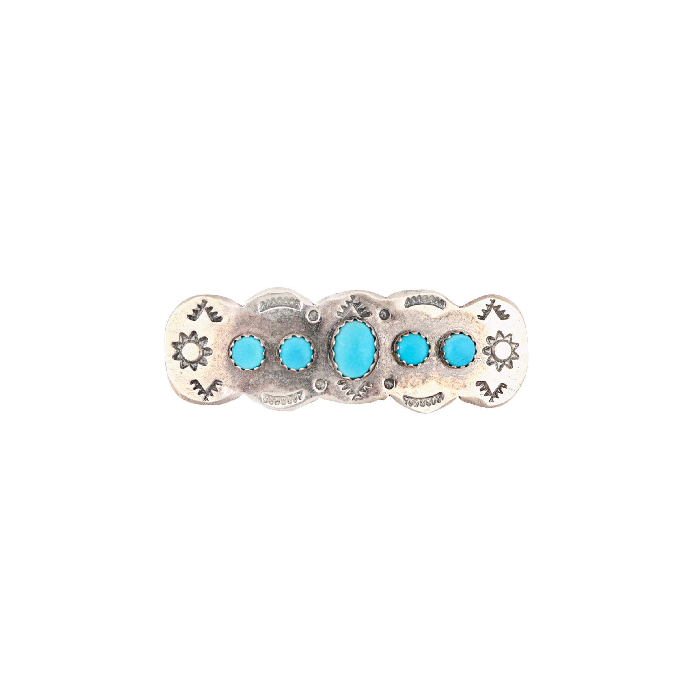 Joe Eby Silver and Turquoise Barrette
