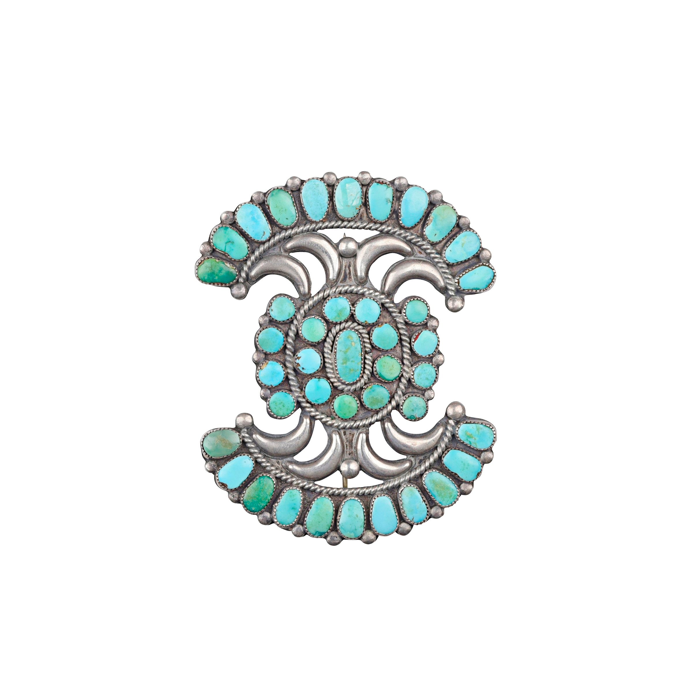 Vintage Zuni Cluster Pin, c. 1940's