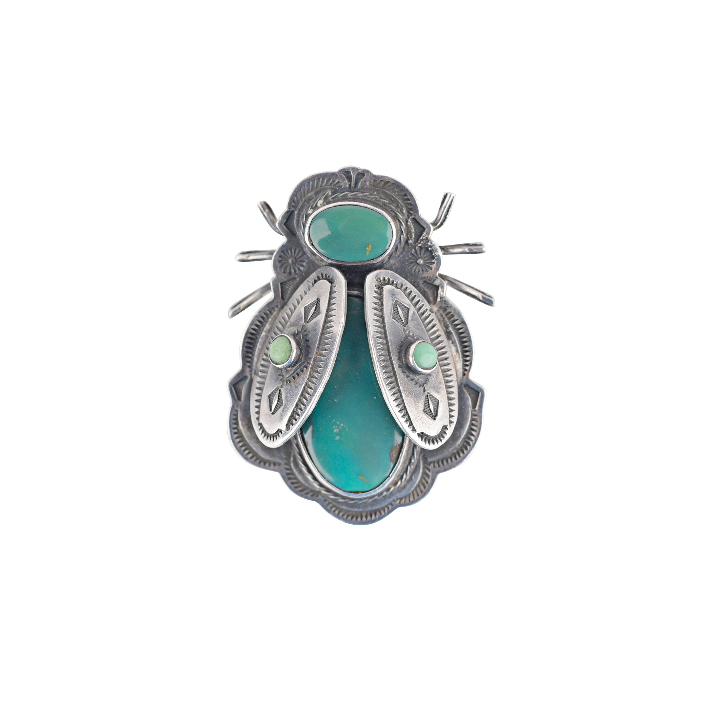 Kim Somers Turquoise Bug Pin