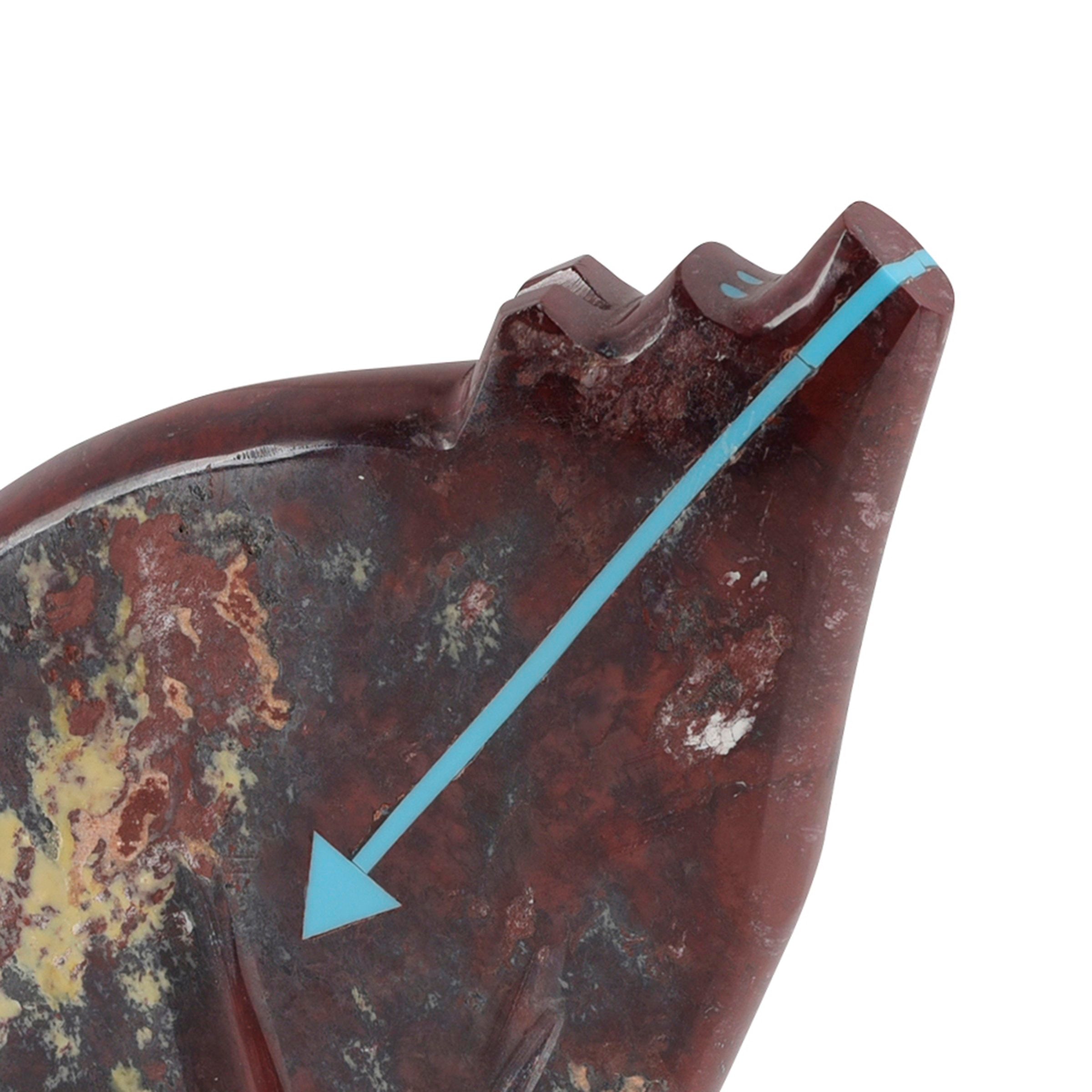 Zuni Bear Fetish With Turquoise Heartline