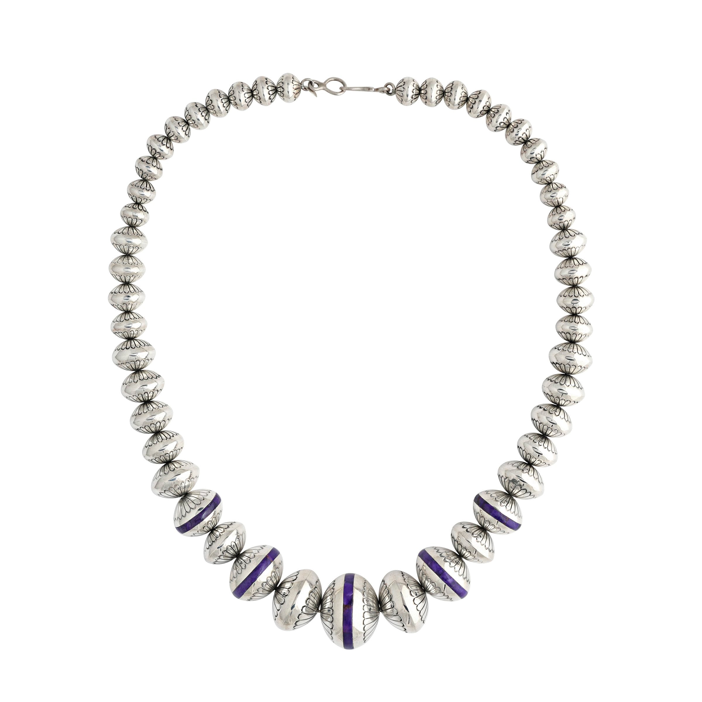 Marie Yazzie Desert Pearl With Sugilite Necklace