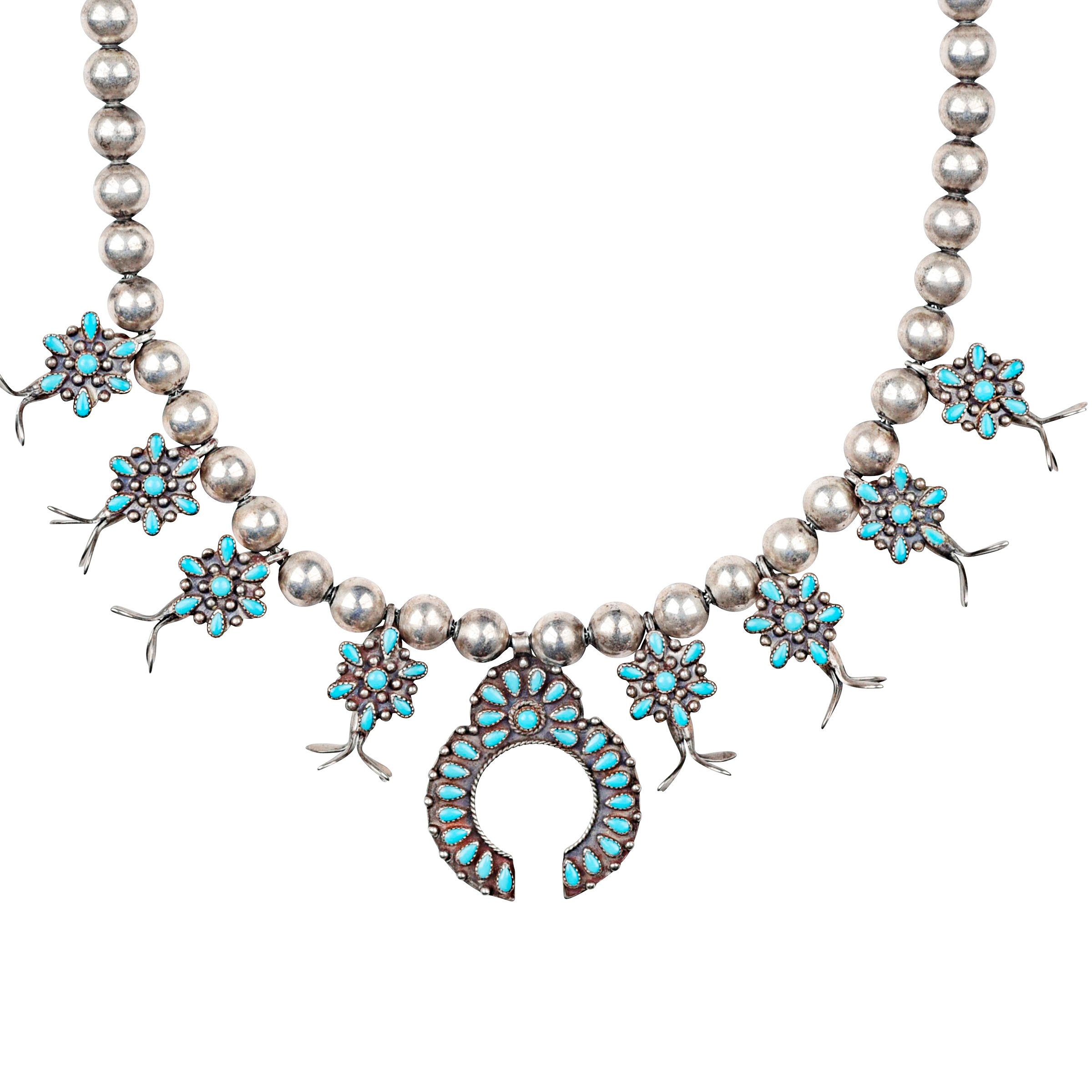 Vintage Mini Squash Blossom Necklace