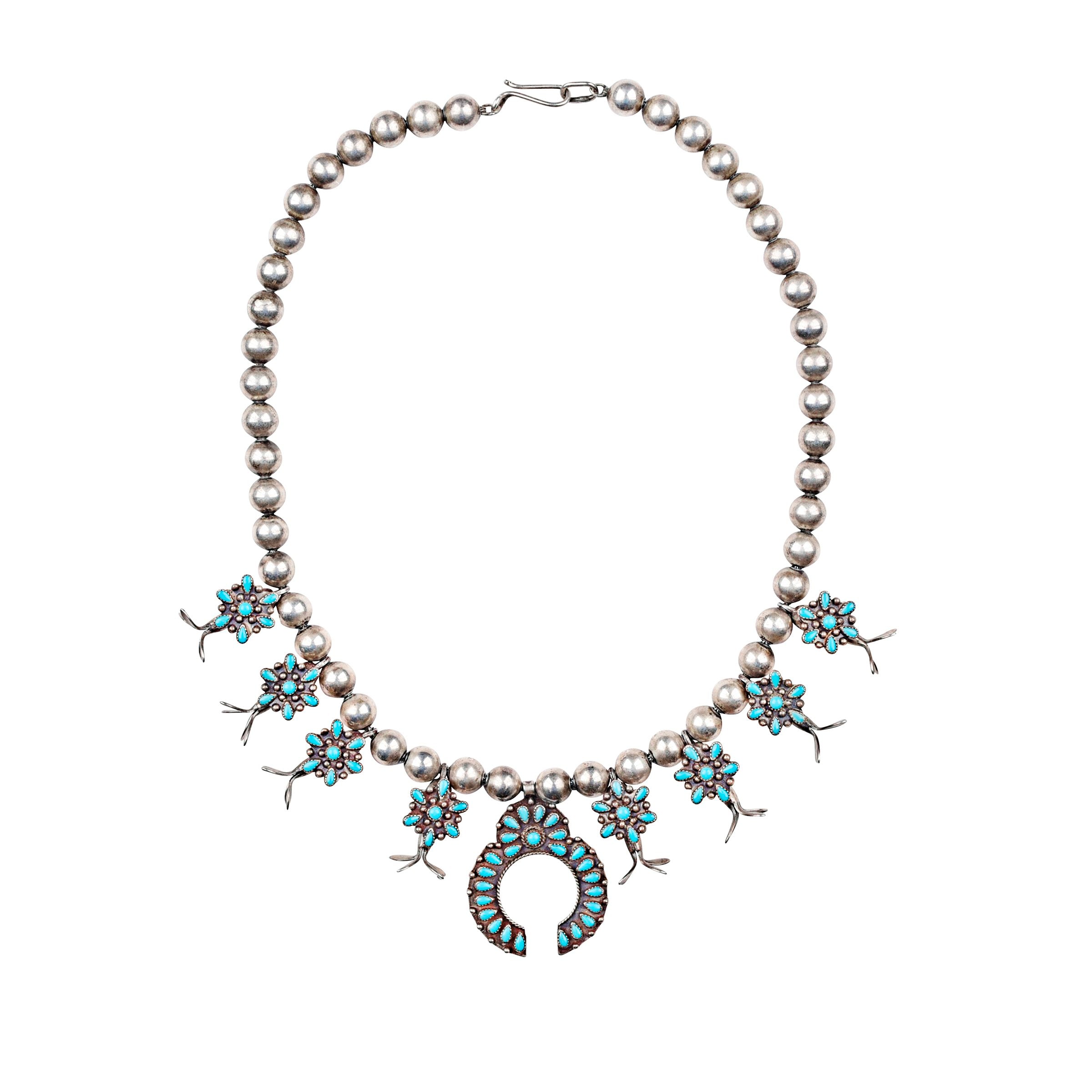 Vintage Mini Squash Blossom Necklace