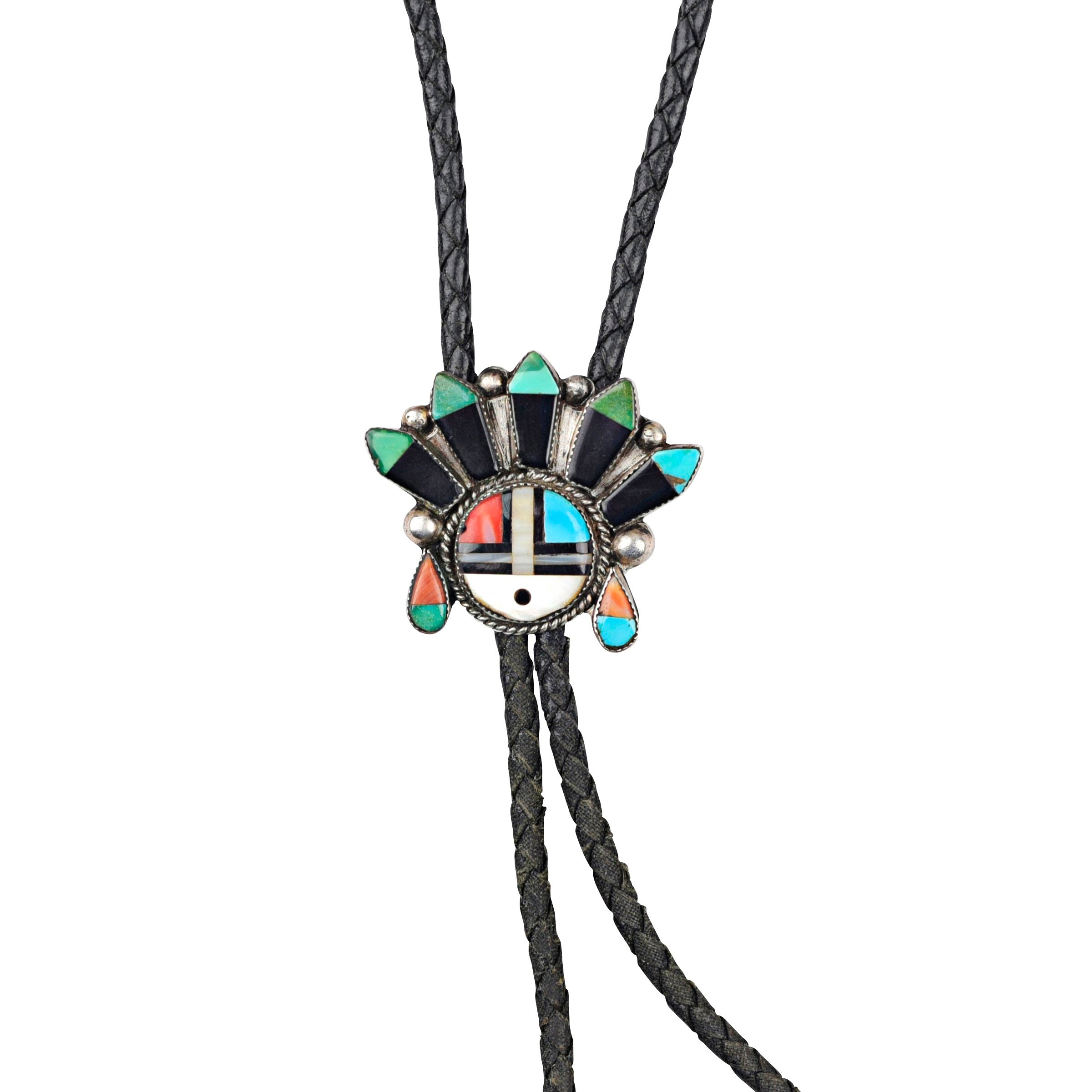 Vintage Zuni Sunface Bolo