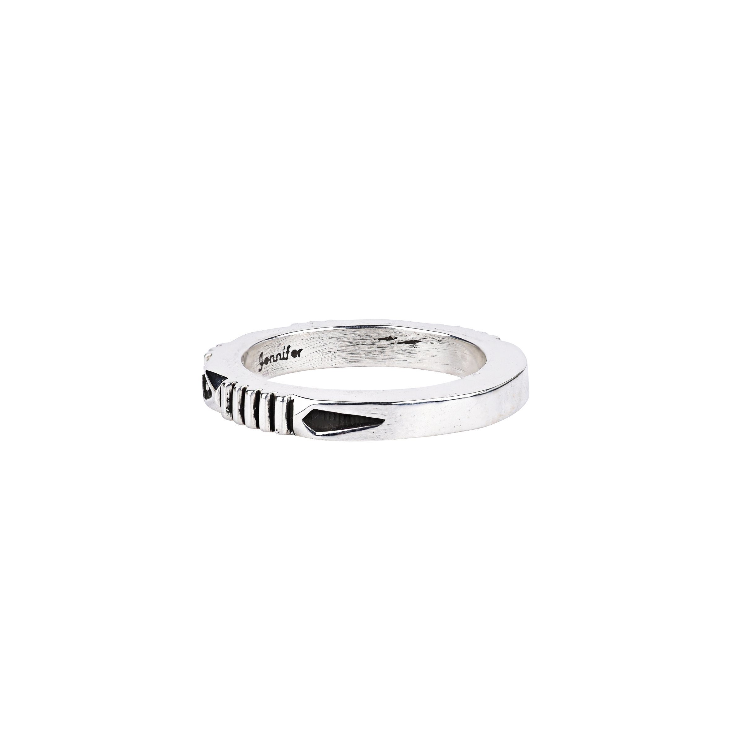 Jennifer Curtis Stamp Ring - Size 7 3/4