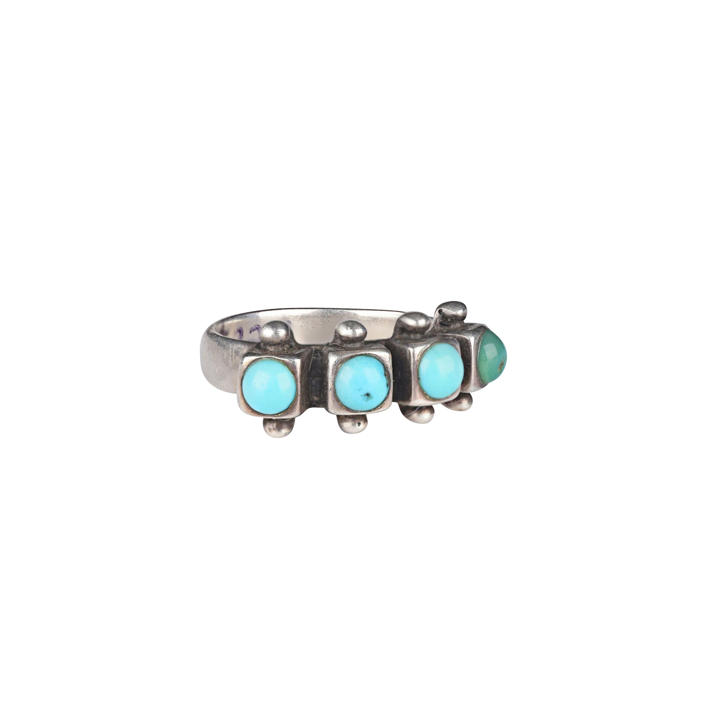 Vintage Navajo 4 Stone Ring - Size 6 1/2