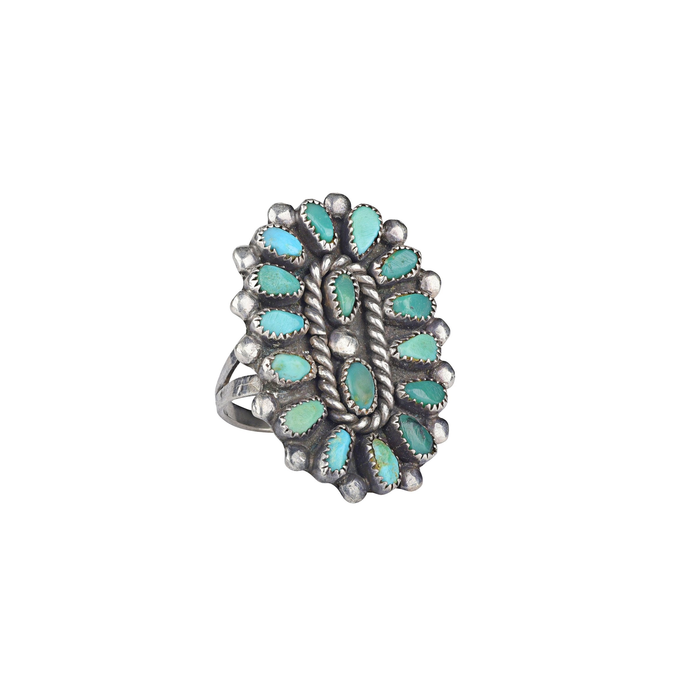 Vintage Zuni Cluster Ring - Size 6
