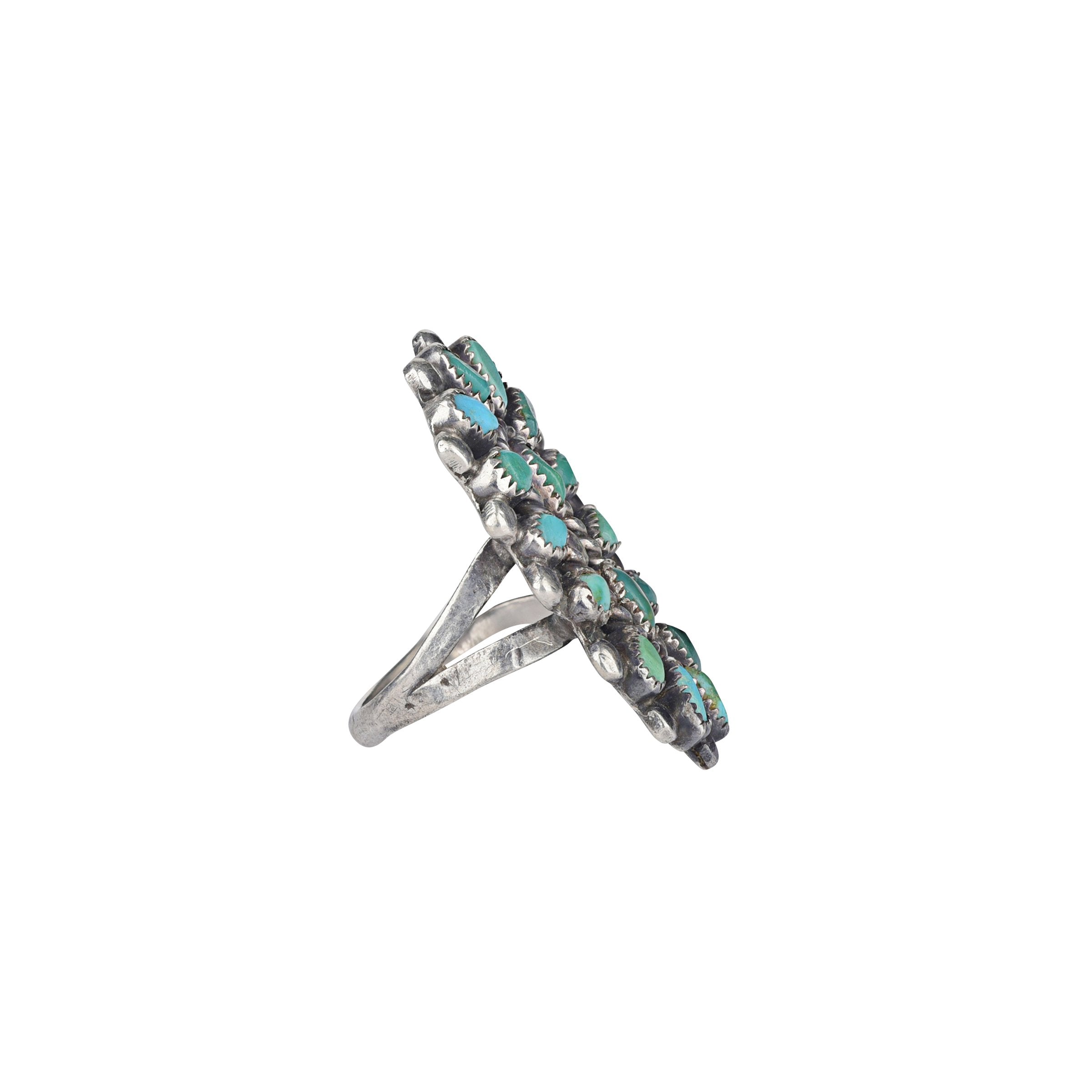 Vintage Zuni Cluster Ring - Size 6