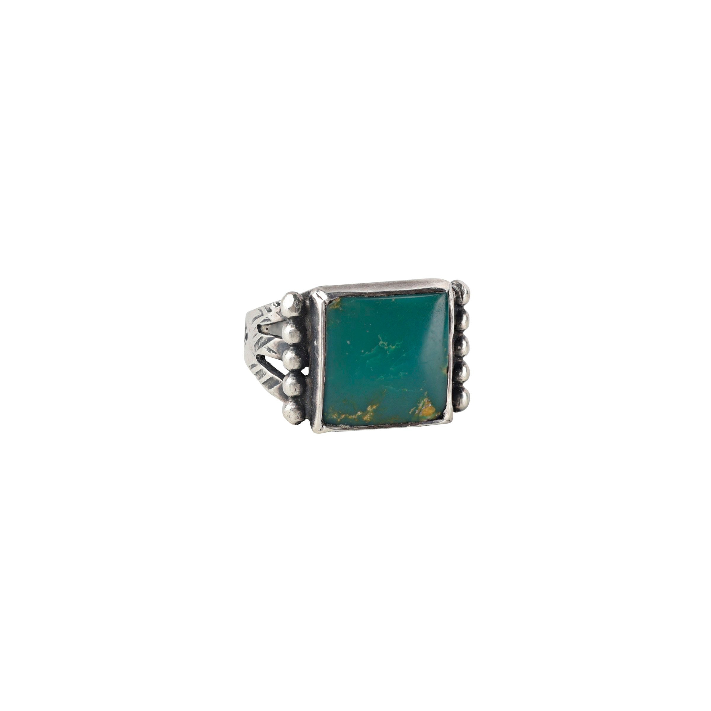 Vintage Cerillos Turquoise Ring - Size 8