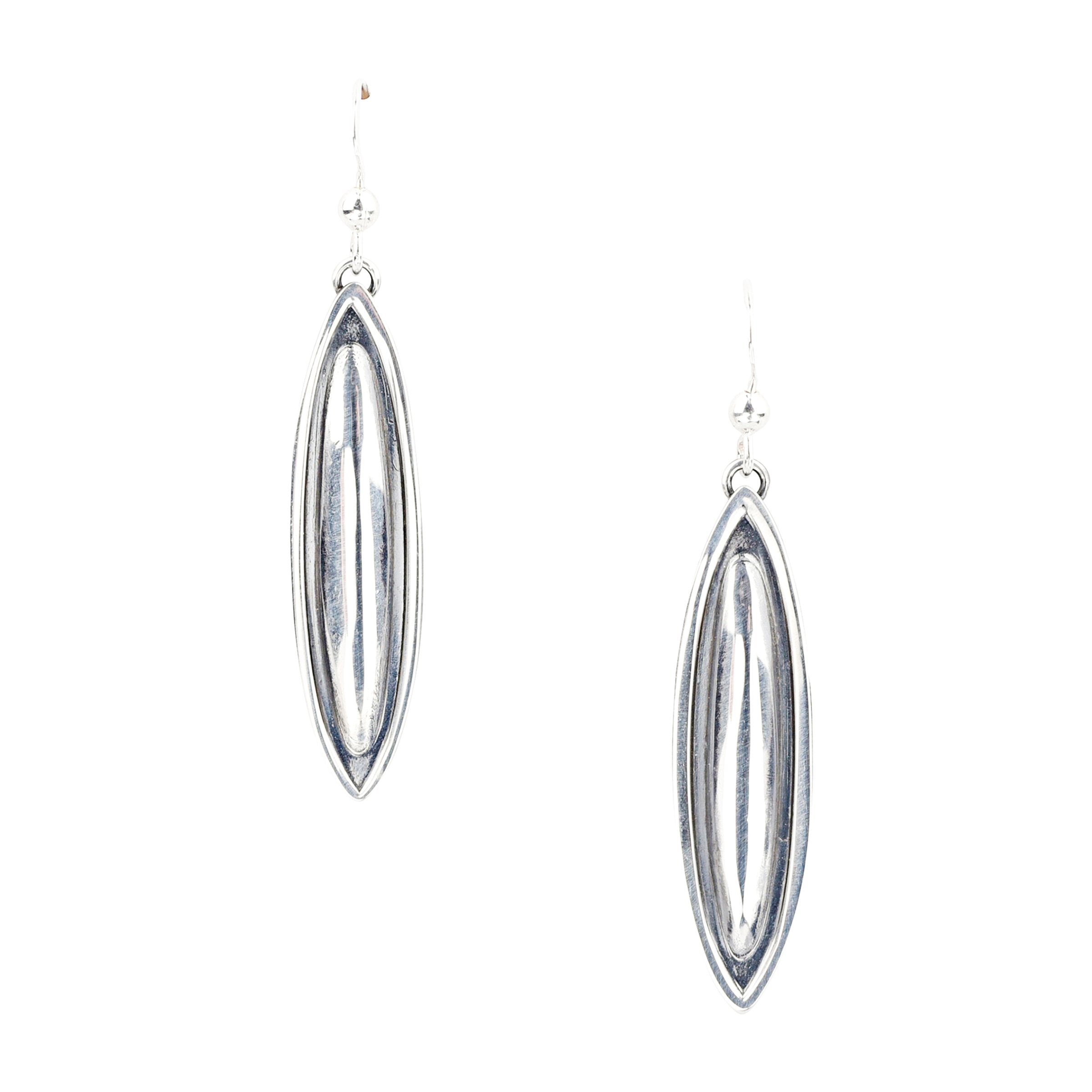 Jennifer Medina Silver Stamp Earrings