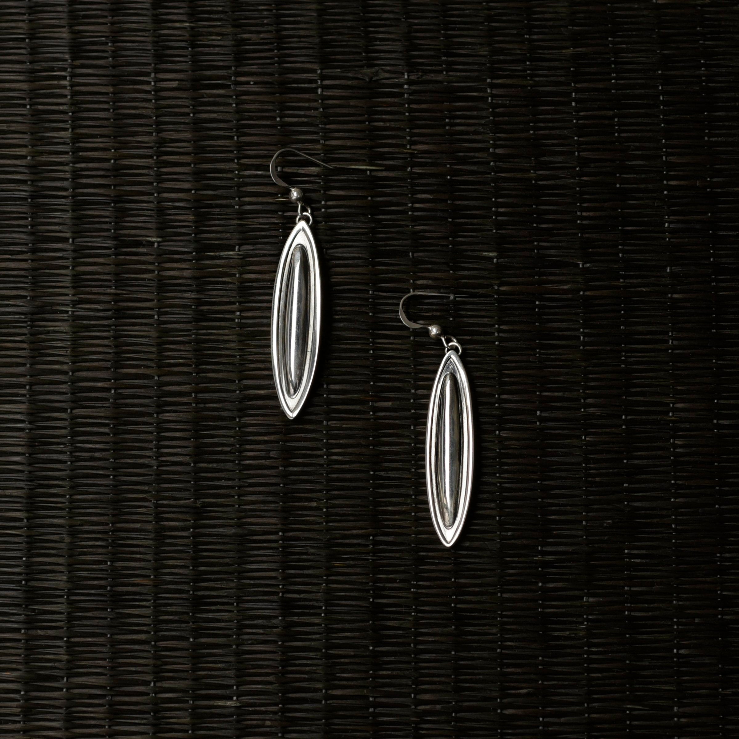 Jennifer Medina Silver Stamp Earrings