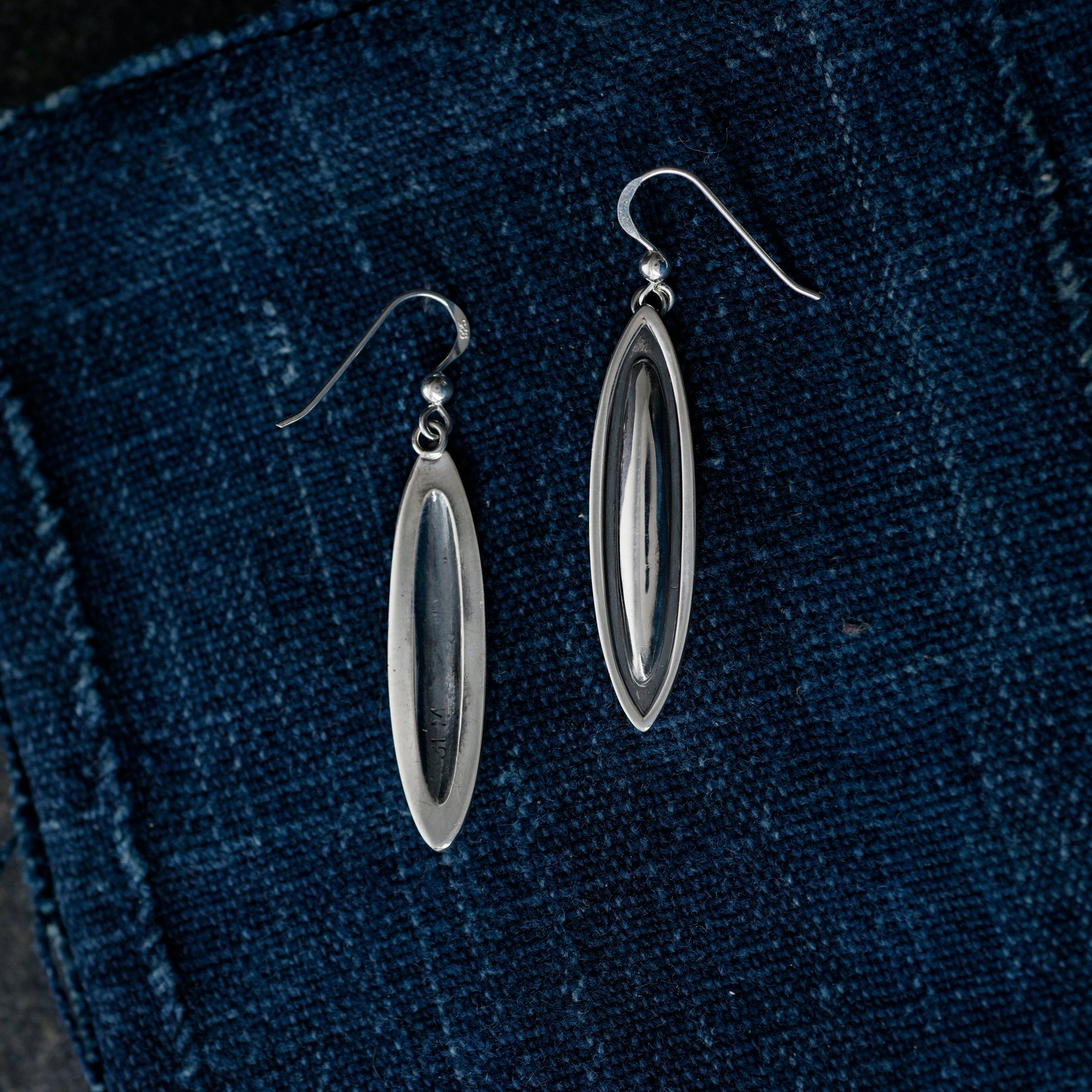Jennifer Medina Silver Stamp Earrings