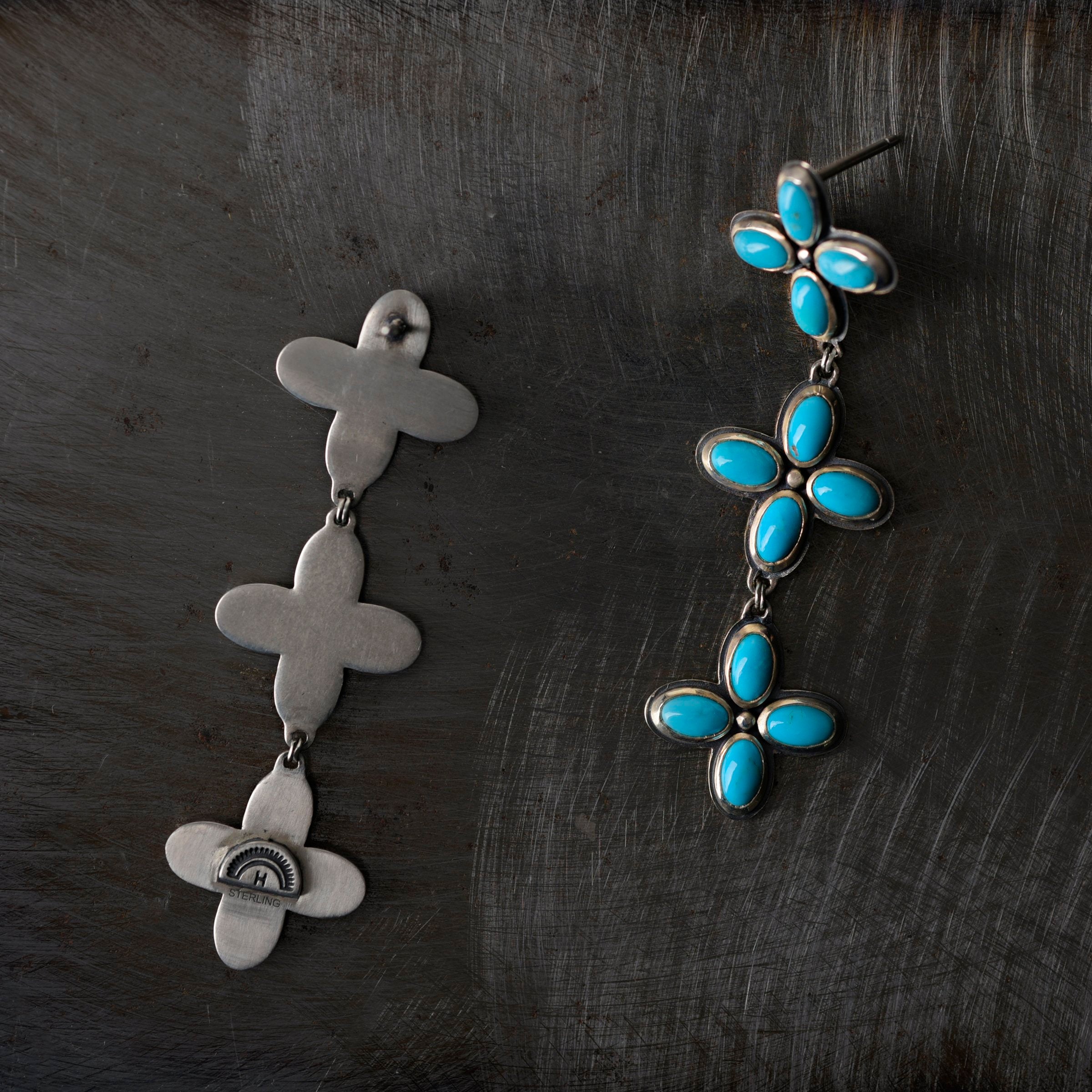Dennis Hogan Triple Flower Earrings
