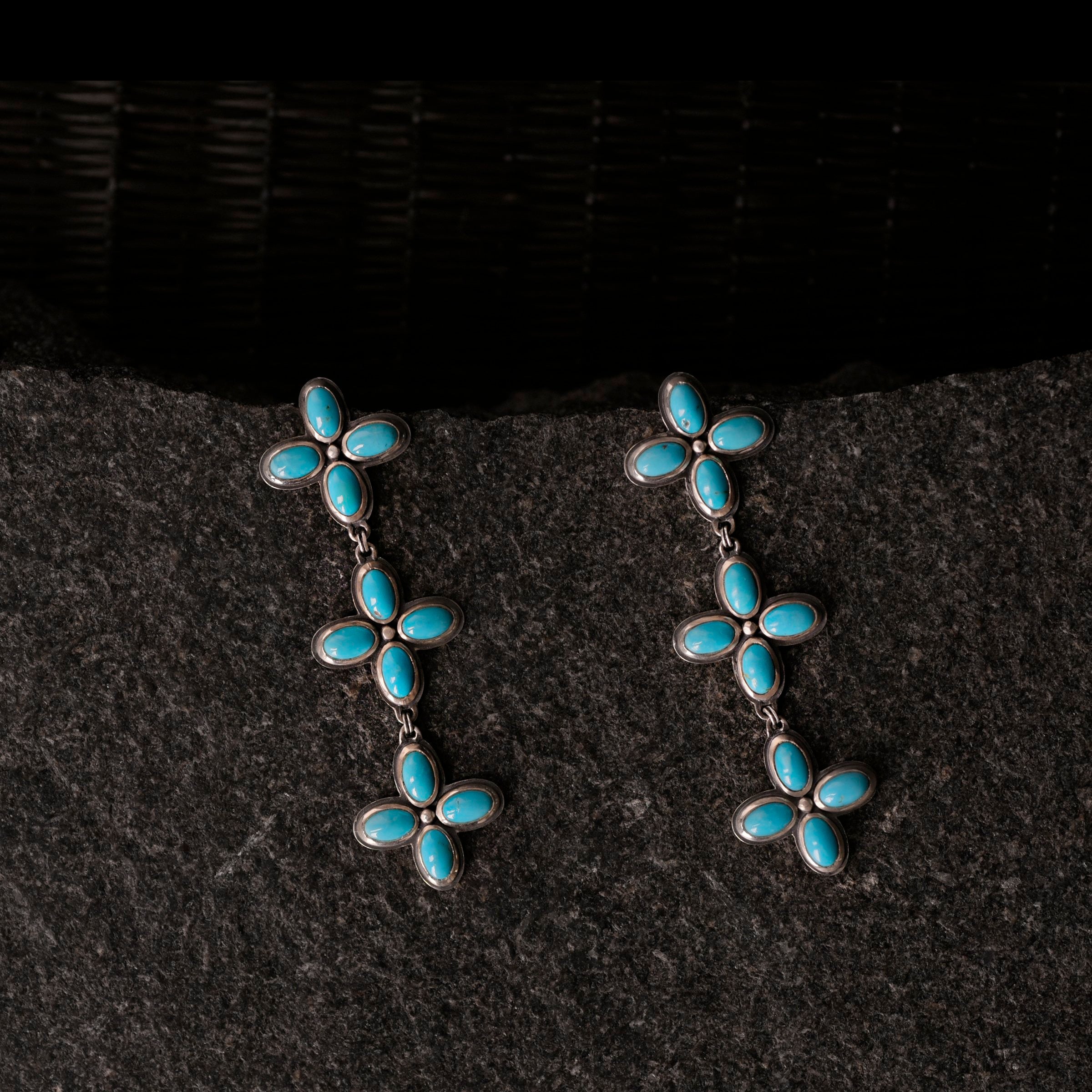 Dennis Hogan Triple Flower Earrings