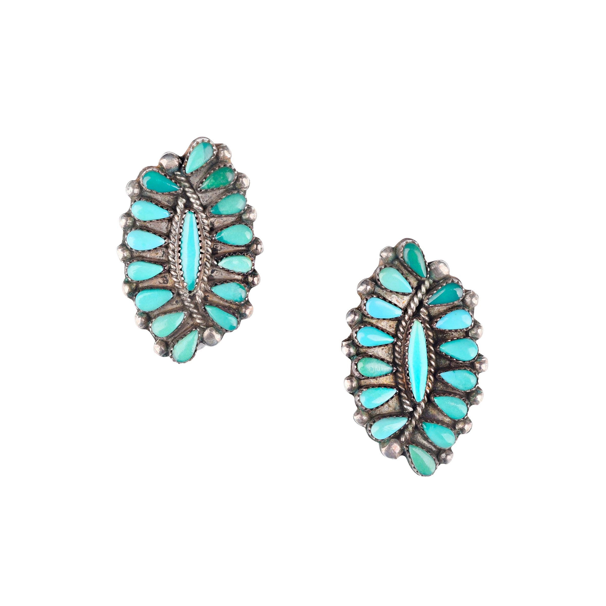 Vintage Zuni Clip On Earrings