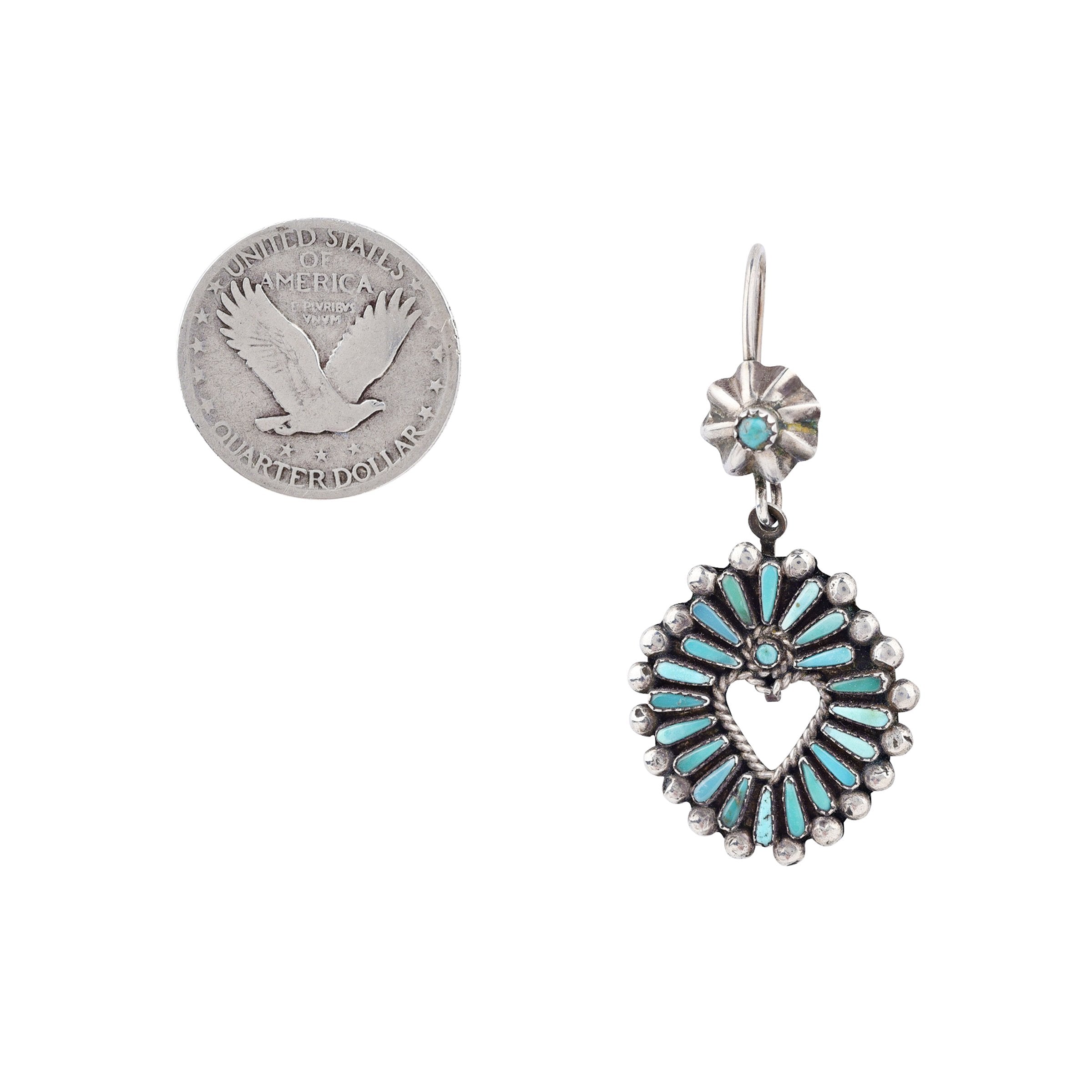 Vintage Zuni Petit Point Dangle Earrings