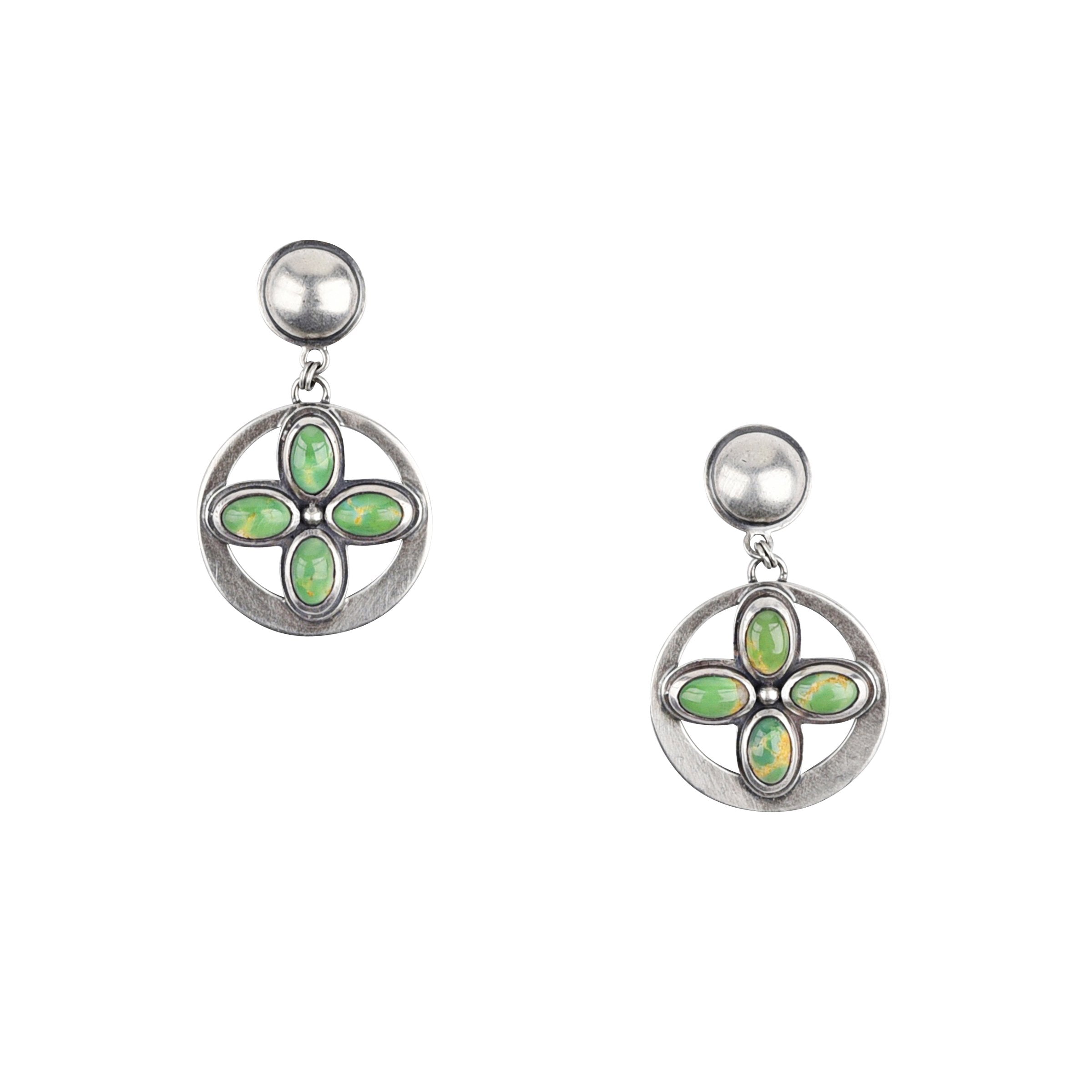 Dennis Hogan Mini Petal Earrings - Green Turquoise