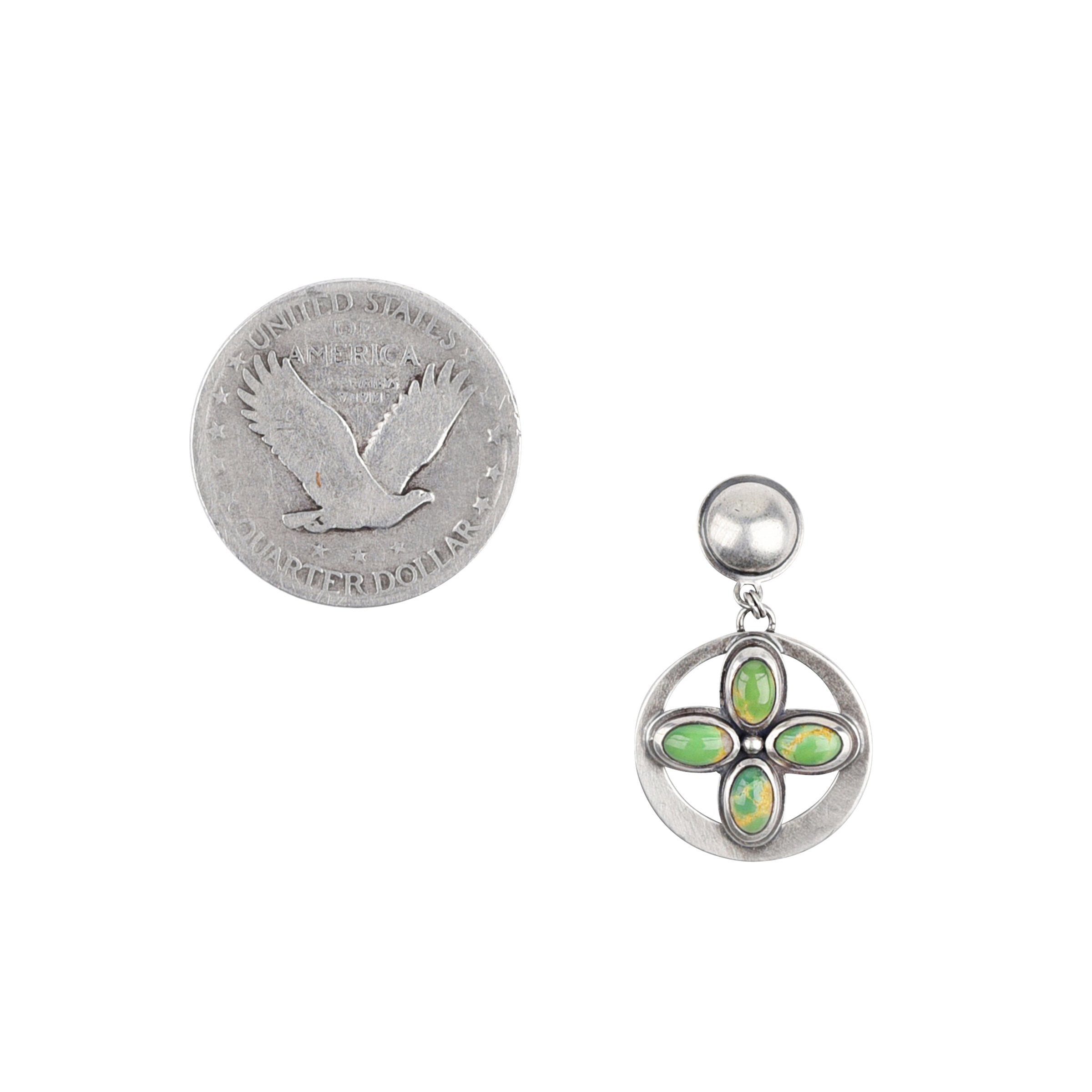 Dennis Hogan Mini Petal Earrings - Green Turquoise