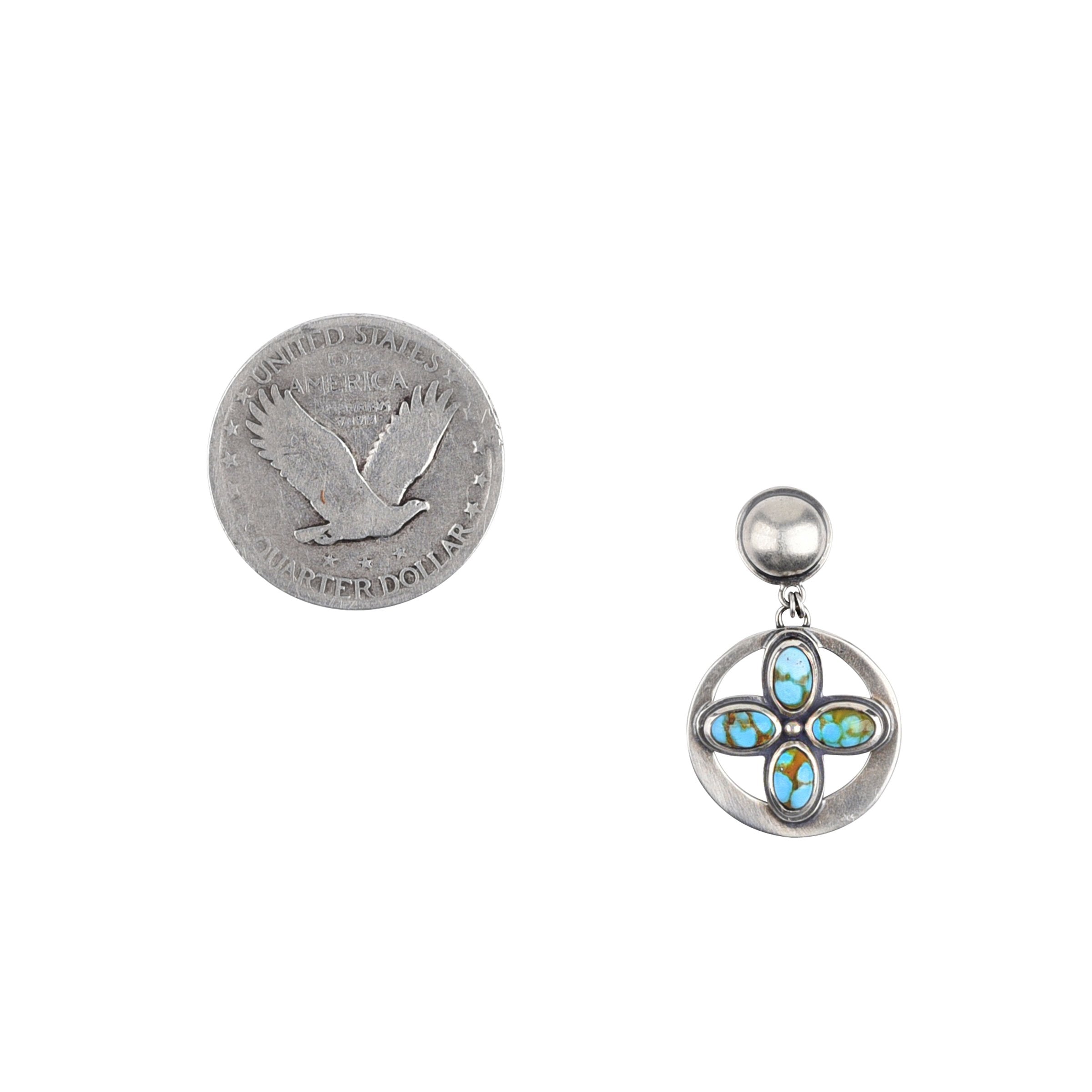 Dennis Hogan Mini Petal Earrings - Turquoise Matrix