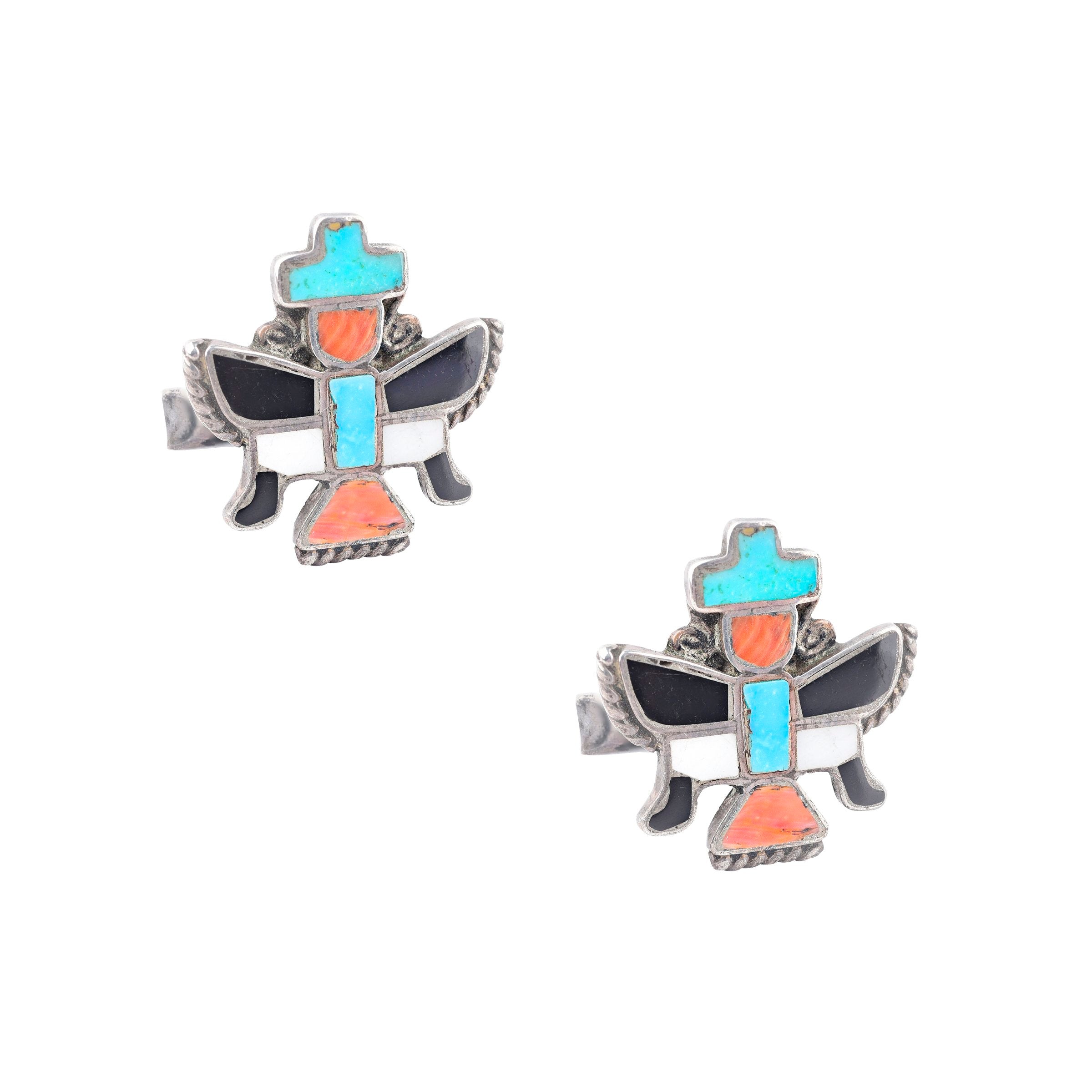 Vintage Zuni Knife Wing Cuff Links