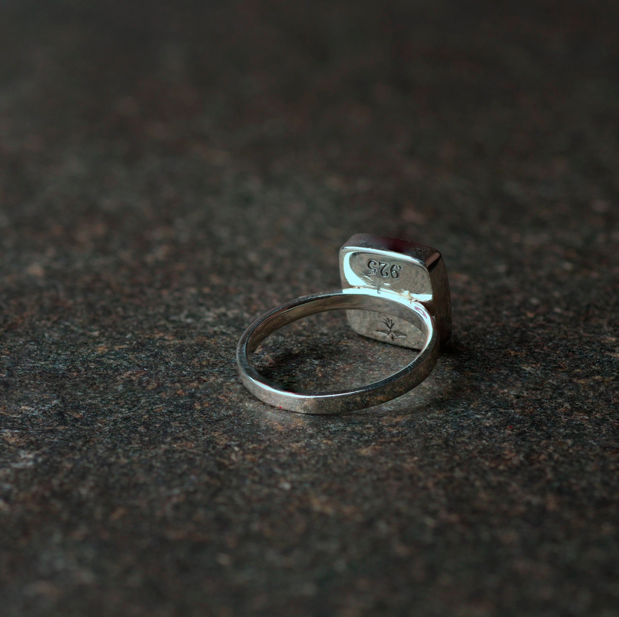 Square Nomad Coral Ring - Size 7