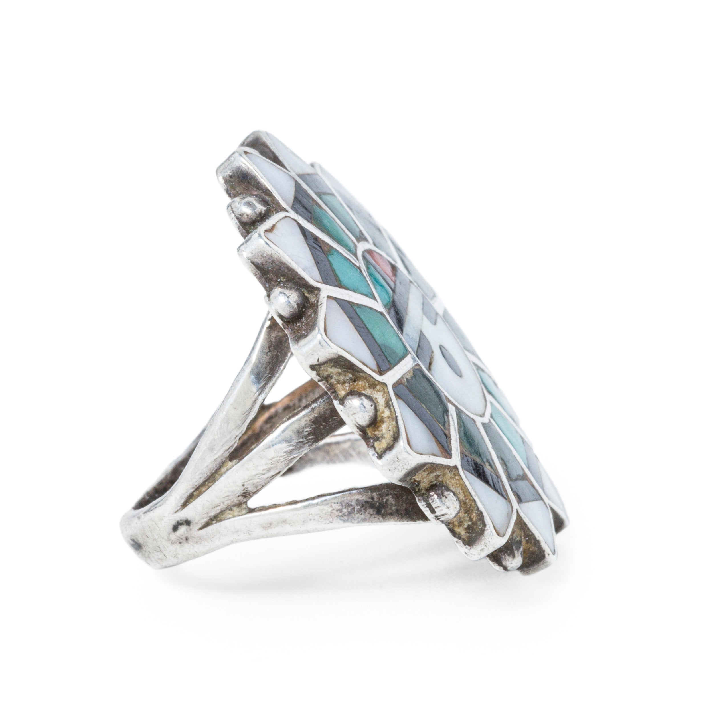 Vintage Zuni Sunface Ring, c. 1950